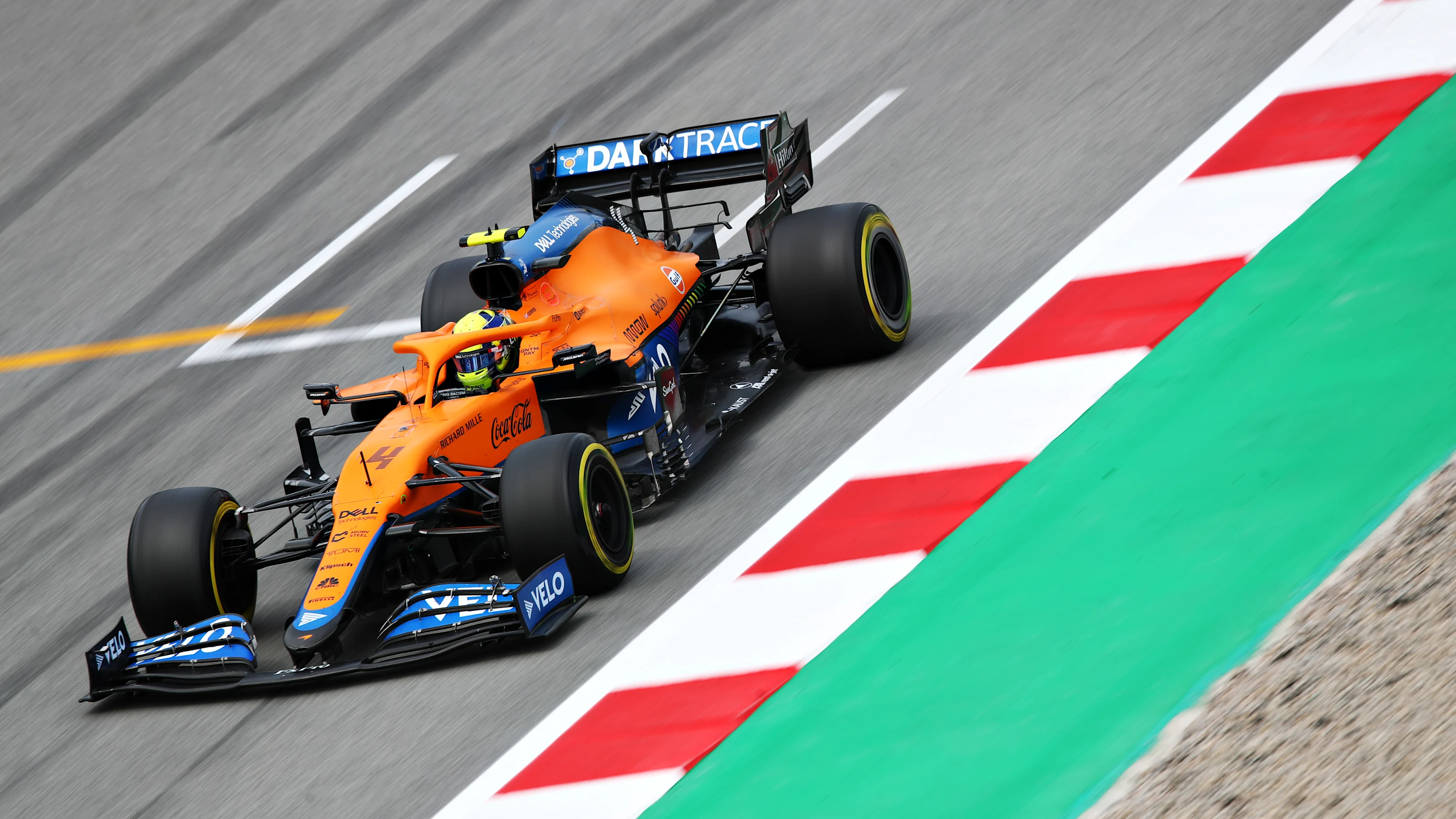 BARCELONA, SPAIN - MAY 09: Lando Norris of Great Britain driving the (4) McLaren F1 Team MCL35M