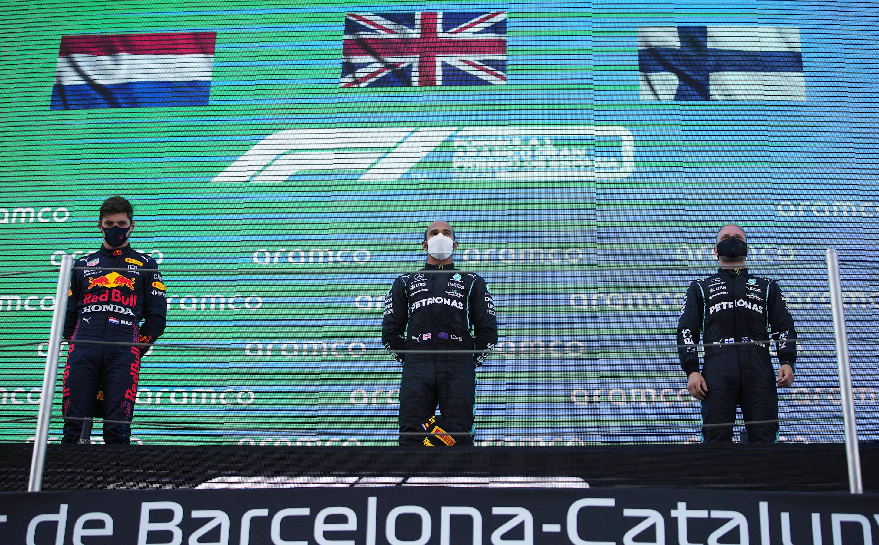 BARCELONA, SPAIN - MAY 09: Second placed Max Verstappen of Netherlands and Red Bull Racing, race