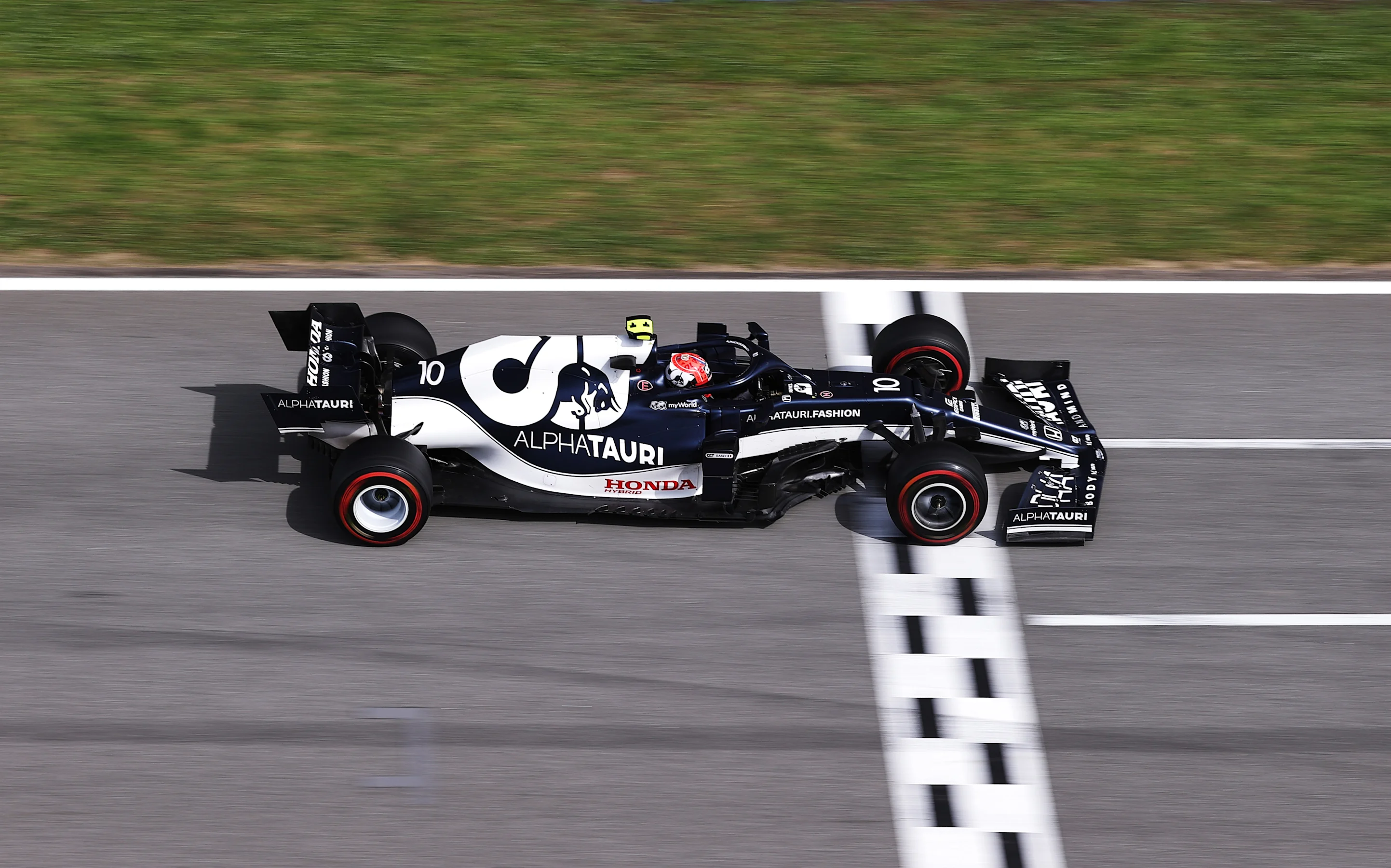 BARCELONA, SPAIN - MAY 09: Pierre Gasly of France driving the (10) Scuderia AlphaTauri AT02 Honda