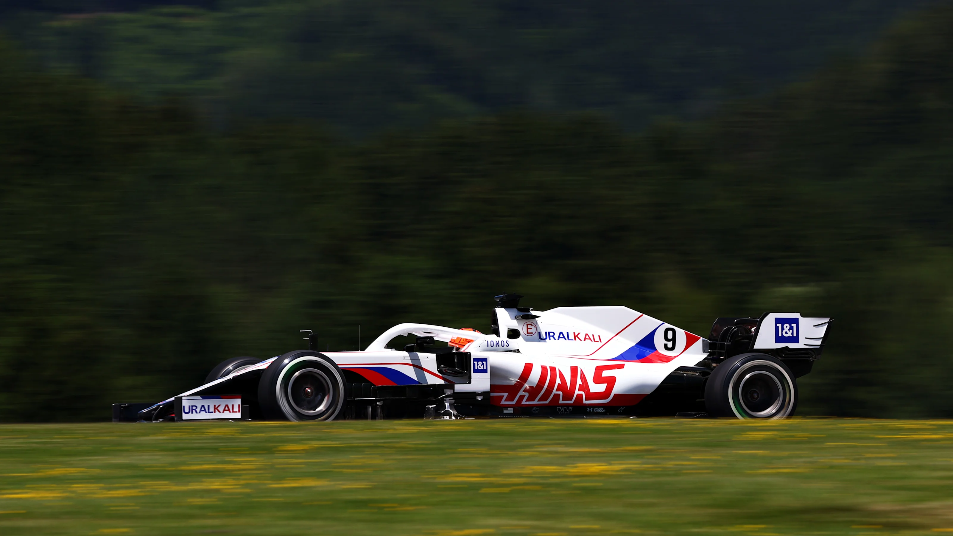 SPIELBERG, AUSTRIA - JUNE 26: Nikita Mazepin of Russia driving the (9) Haas F1 Team VF-21 Ferrari