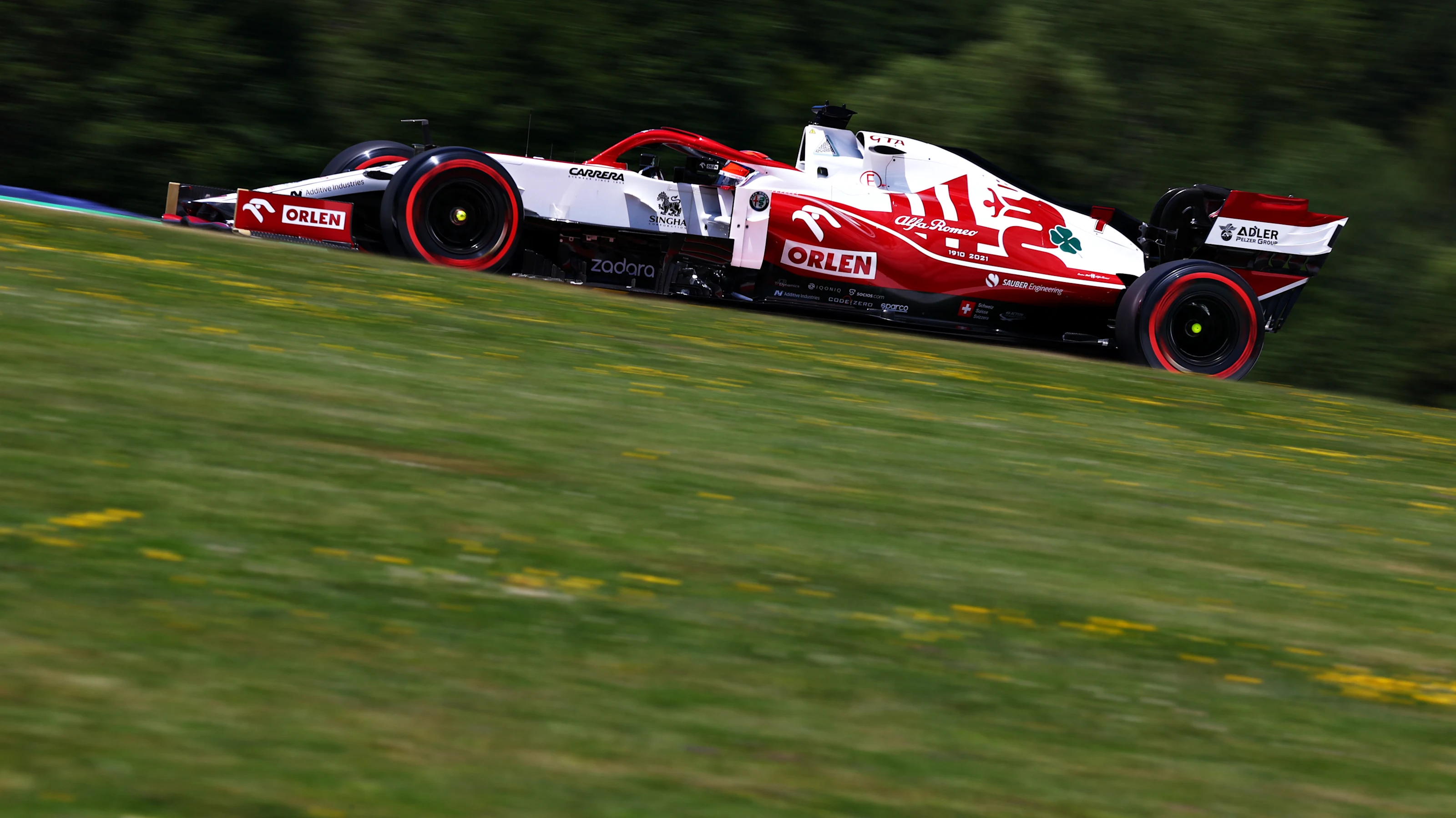 SPIELBERG, AUSTRIA - JUNE 26: Kimi Raikkonen of Finland driving the (7) Alfa Romeo Racing C41