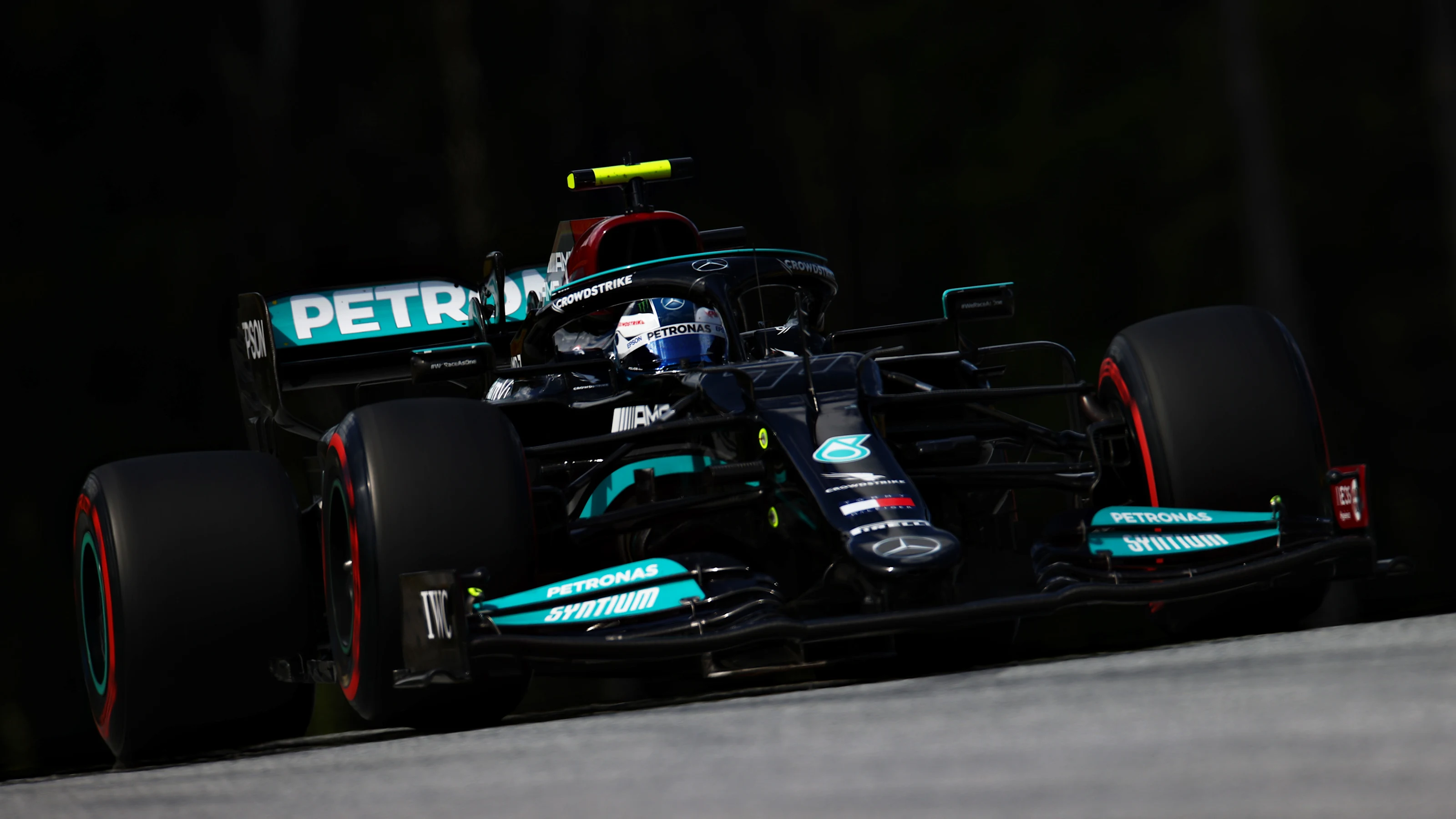 SPIELBERG, AUSTRIA - JUNE 26: Valtteri Bottas of Finland driving the (77) Mercedes AMG Petronas F1