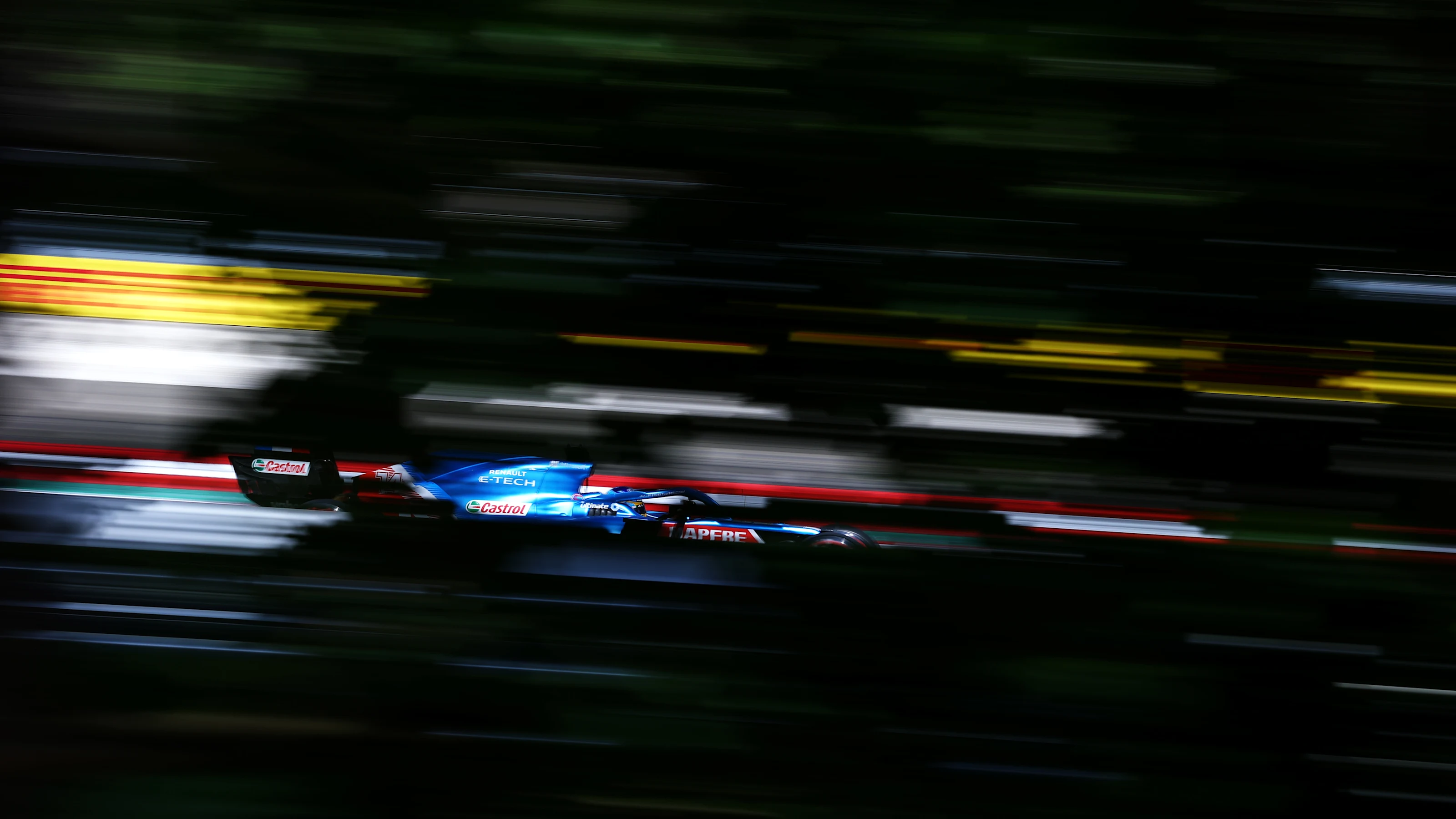 SPIELBERG, AUSTRIA - JUNE 26: Fernando Alonso of Spain driving the (14) Alpine A521 Renault on