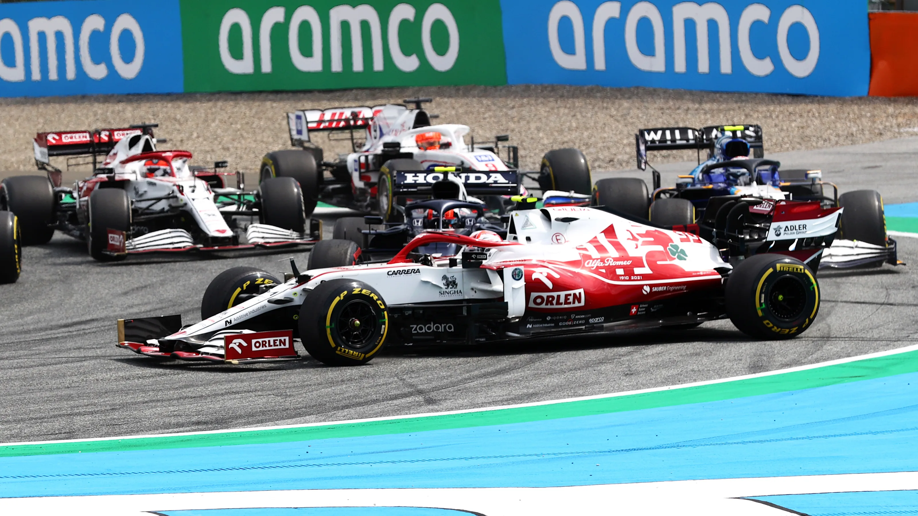 SPIELBERG, AUSTRIA - JUNE 27: Antonio Giovinazzi of Italy driving the (99) Alfa Romeo Racing C41