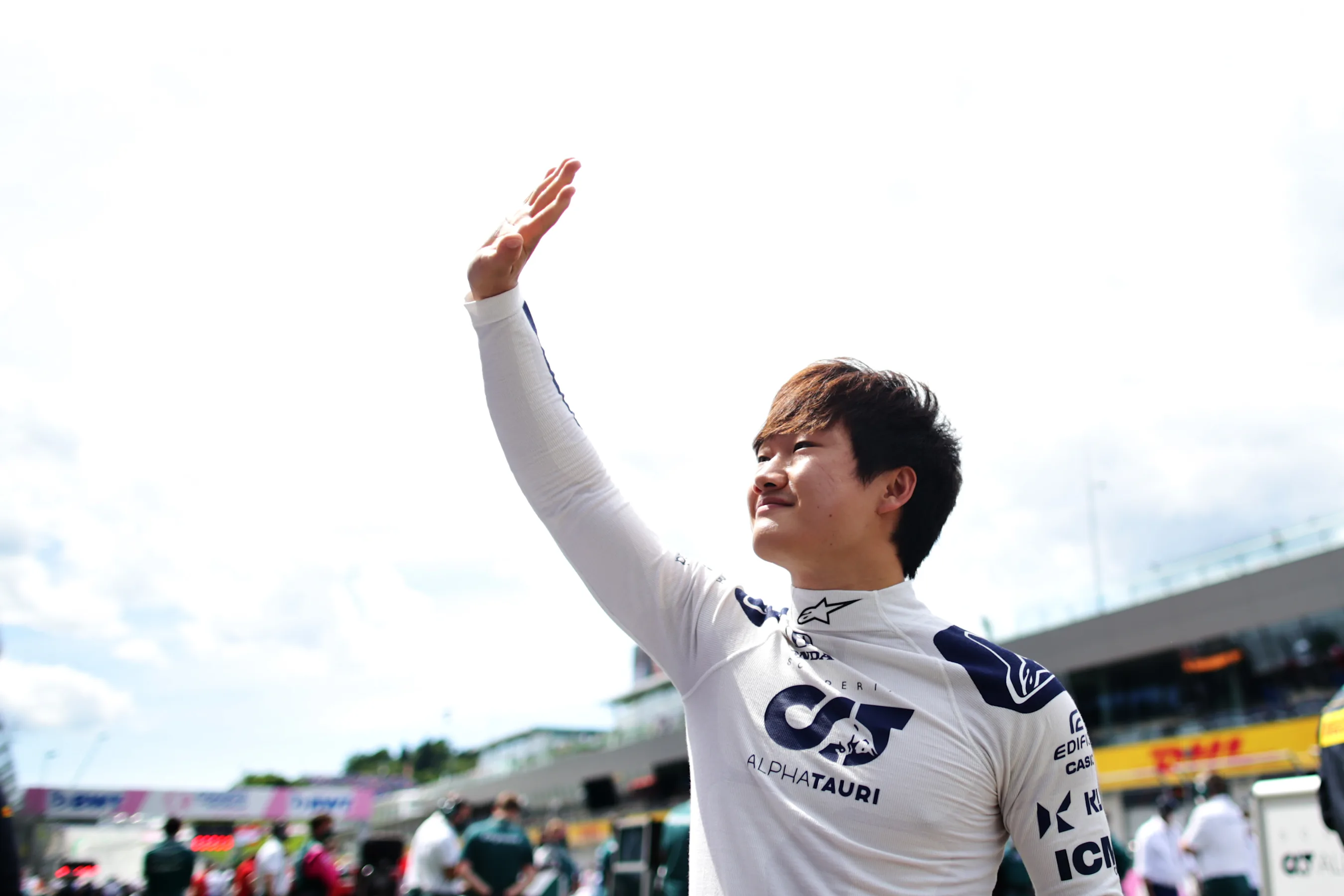 SPIELBERG, AUSTRIA - JUNE 27: Yuki Tsunoda of Japan and Scuderia AlphaTauri prepares to drive on
