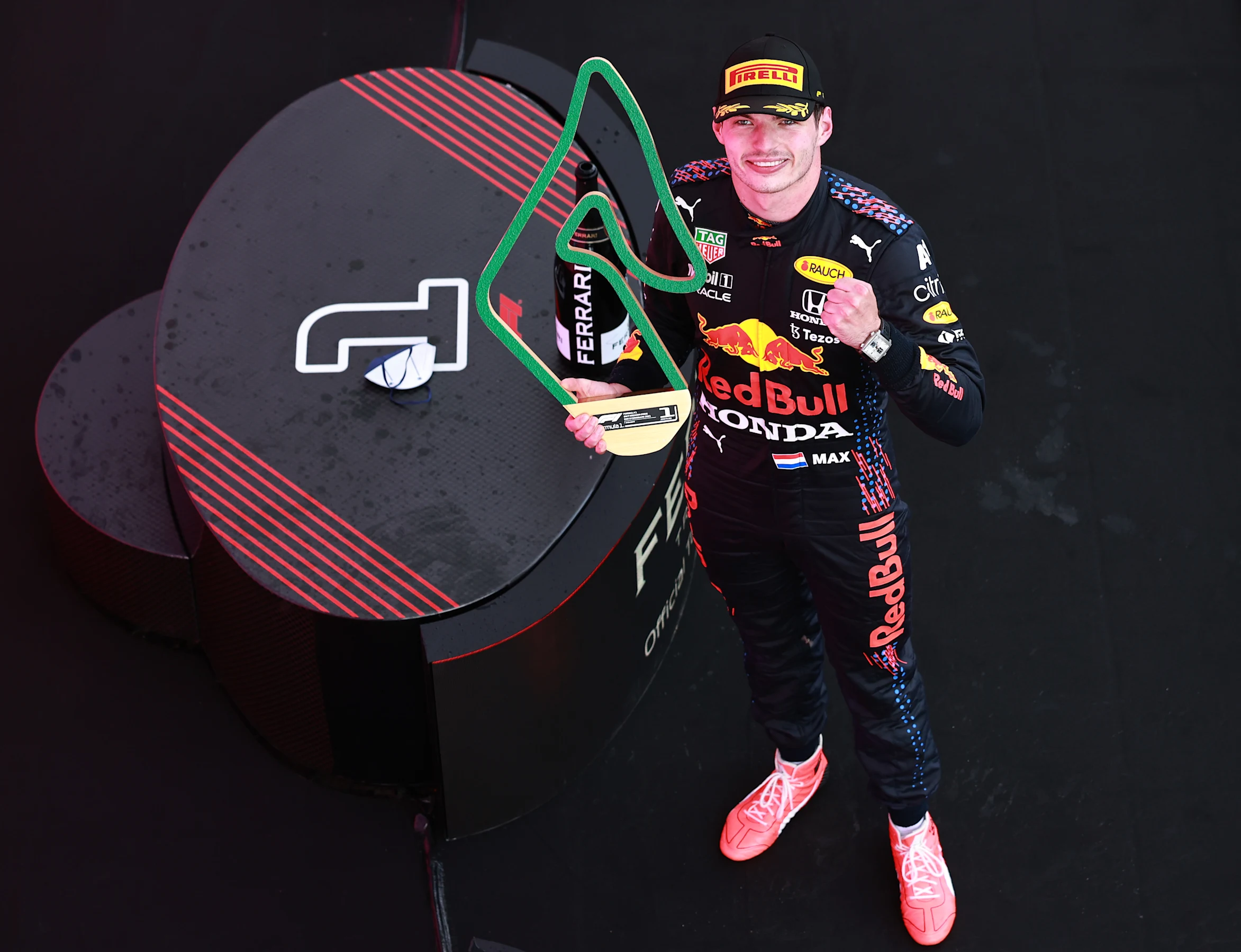 SPIELBERG, AUSTRIA - JUNE 27: Race winner Max Verstappen of Netherlands and Red Bull Racing
