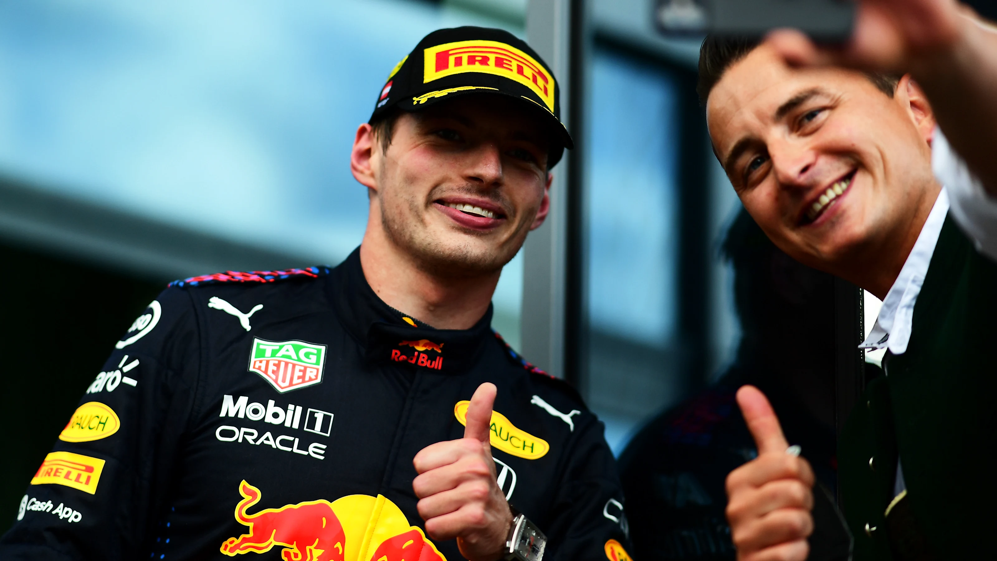 SPIELBERG, AUSTRIA - JUNE 27: Race winner Max Verstappen of Netherlands and Red Bull Racing