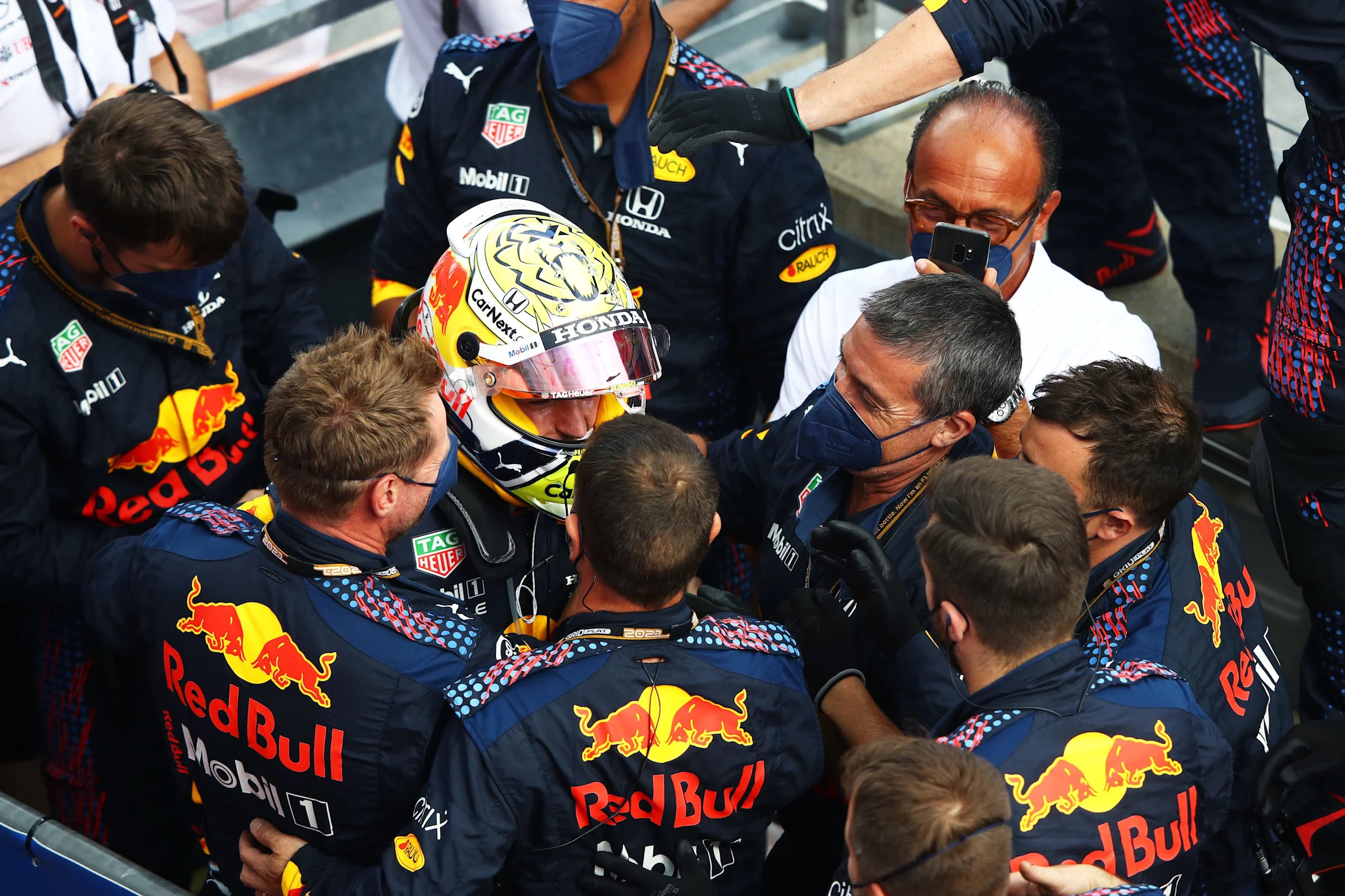 SPIELBERG, AUSTRIA - JUNE 27: Race winner Max Verstappen of Netherlands and Red Bull Racing
