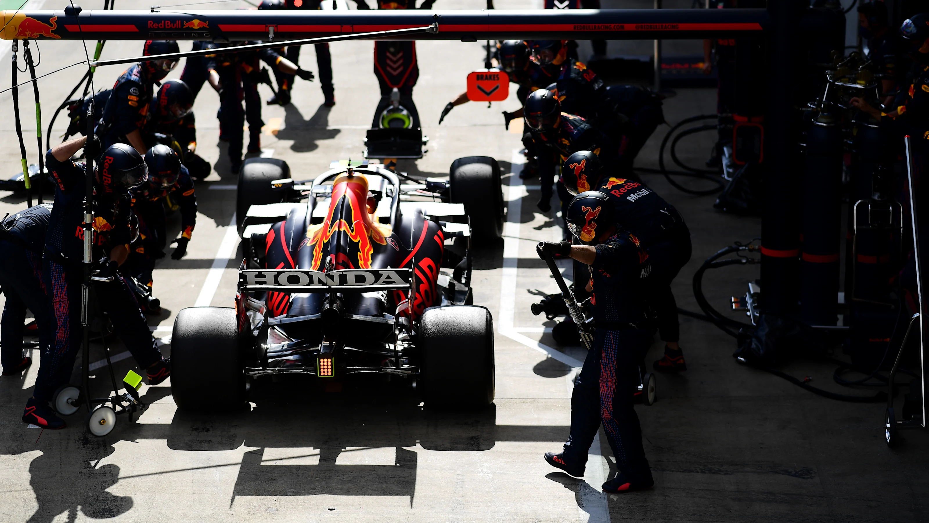 SPIELBERG, AUSTRIA - JUNE 27: Sergio Perez of Mexico driving the (11) Red Bull Racing RB16B Honda