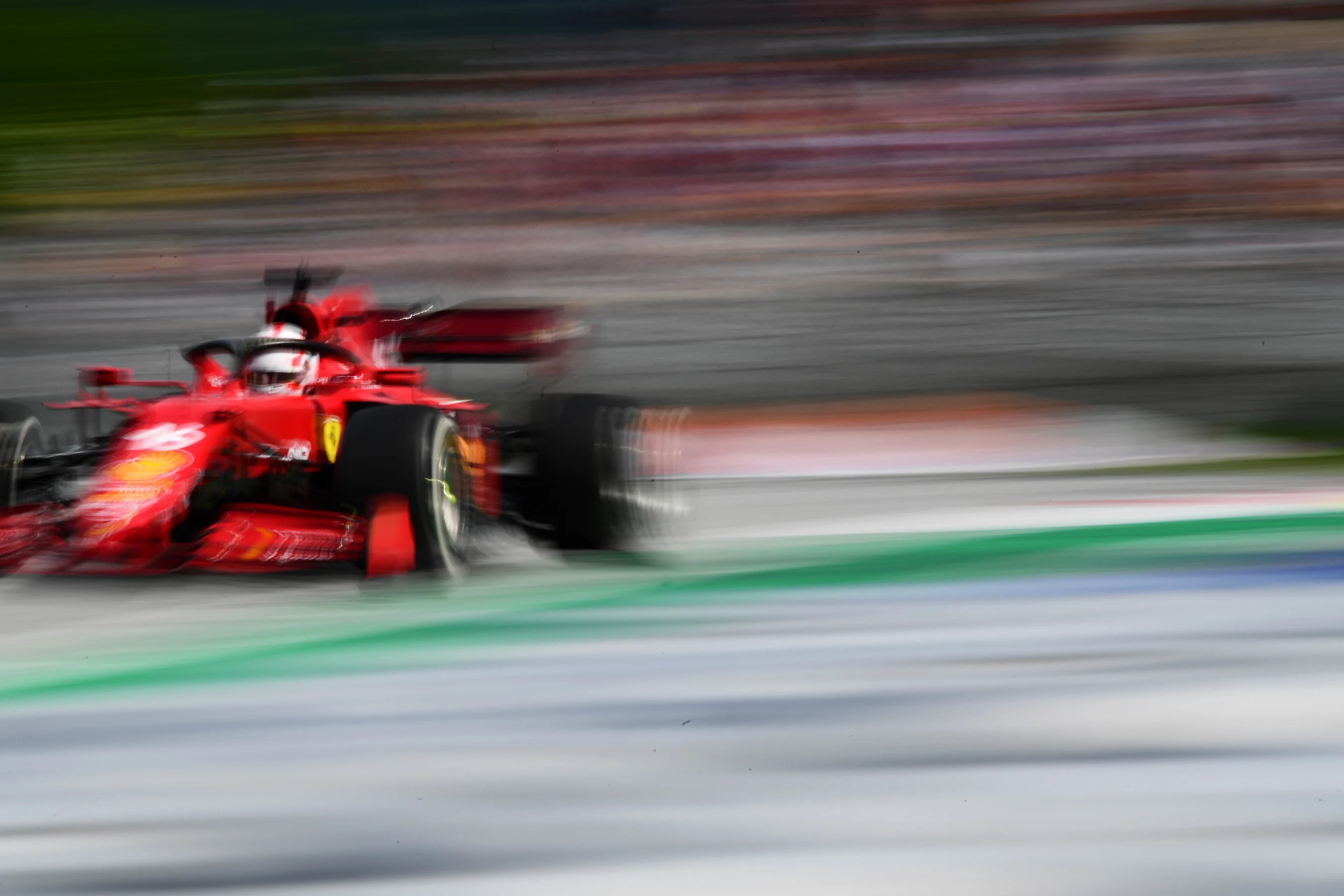 SPIELBERG, AUSTRIA - JUNE 27: Charles Leclerc of Monaco driving the (16) Scuderia Ferrari SF21