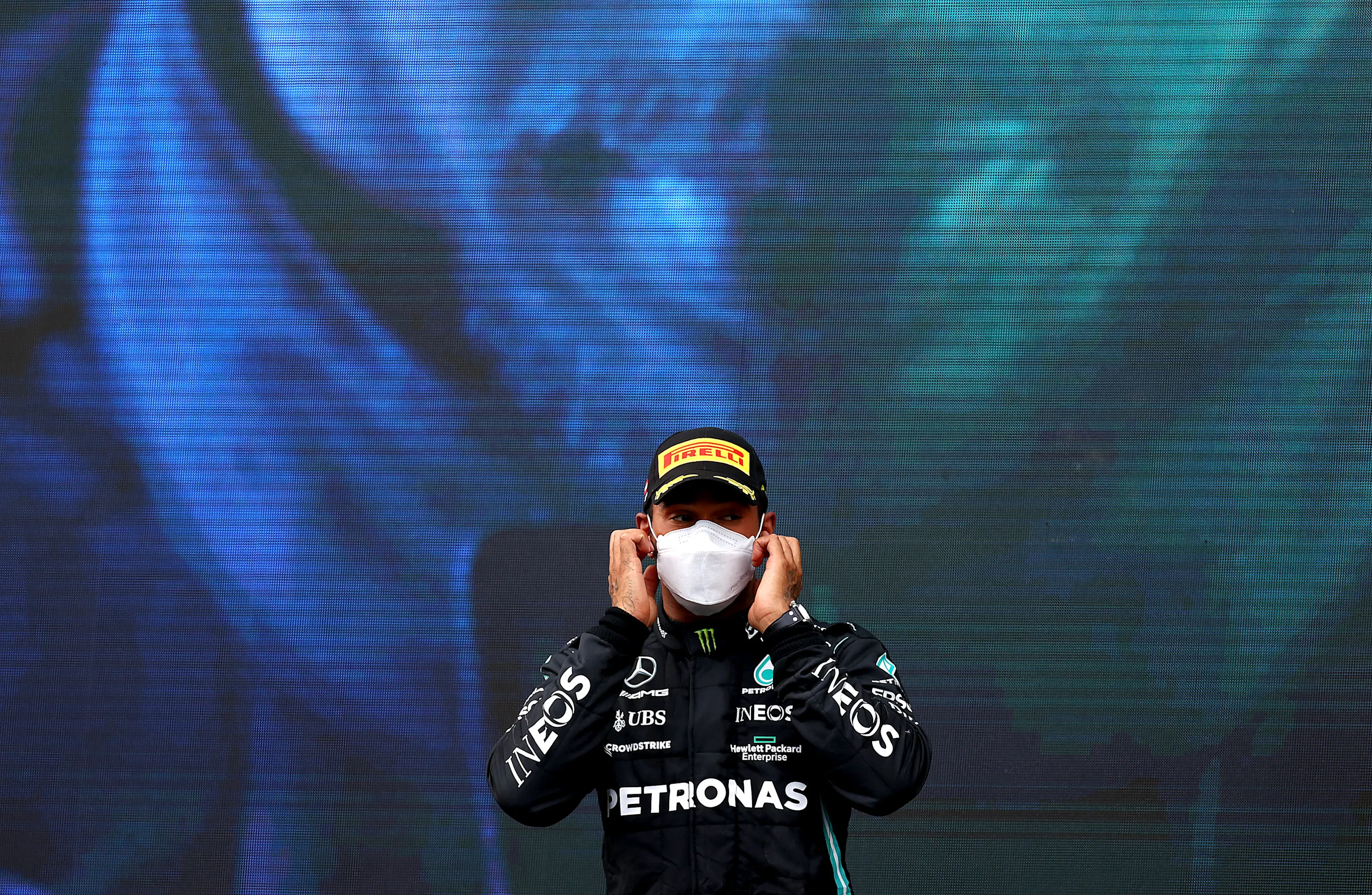 SPIELBERG, AUSTRIA - JUNE 27: Second placed Lewis Hamilton of Great Britain and Mercedes GP