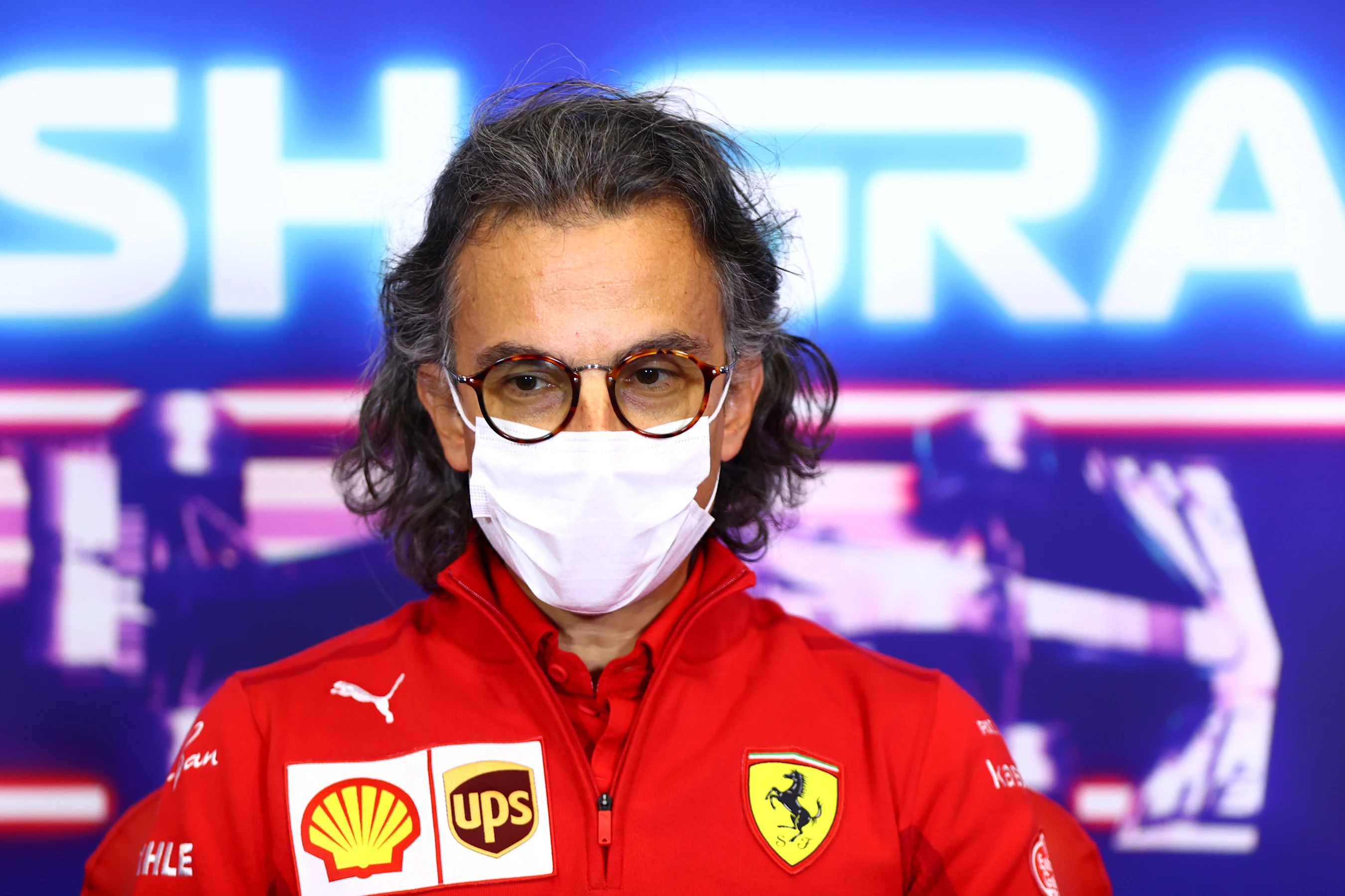 ISTANBUL, TURKEY - OCTOBER 08: Laurent Mekies, Scuderia Ferrari Sporting Director talks in the Team