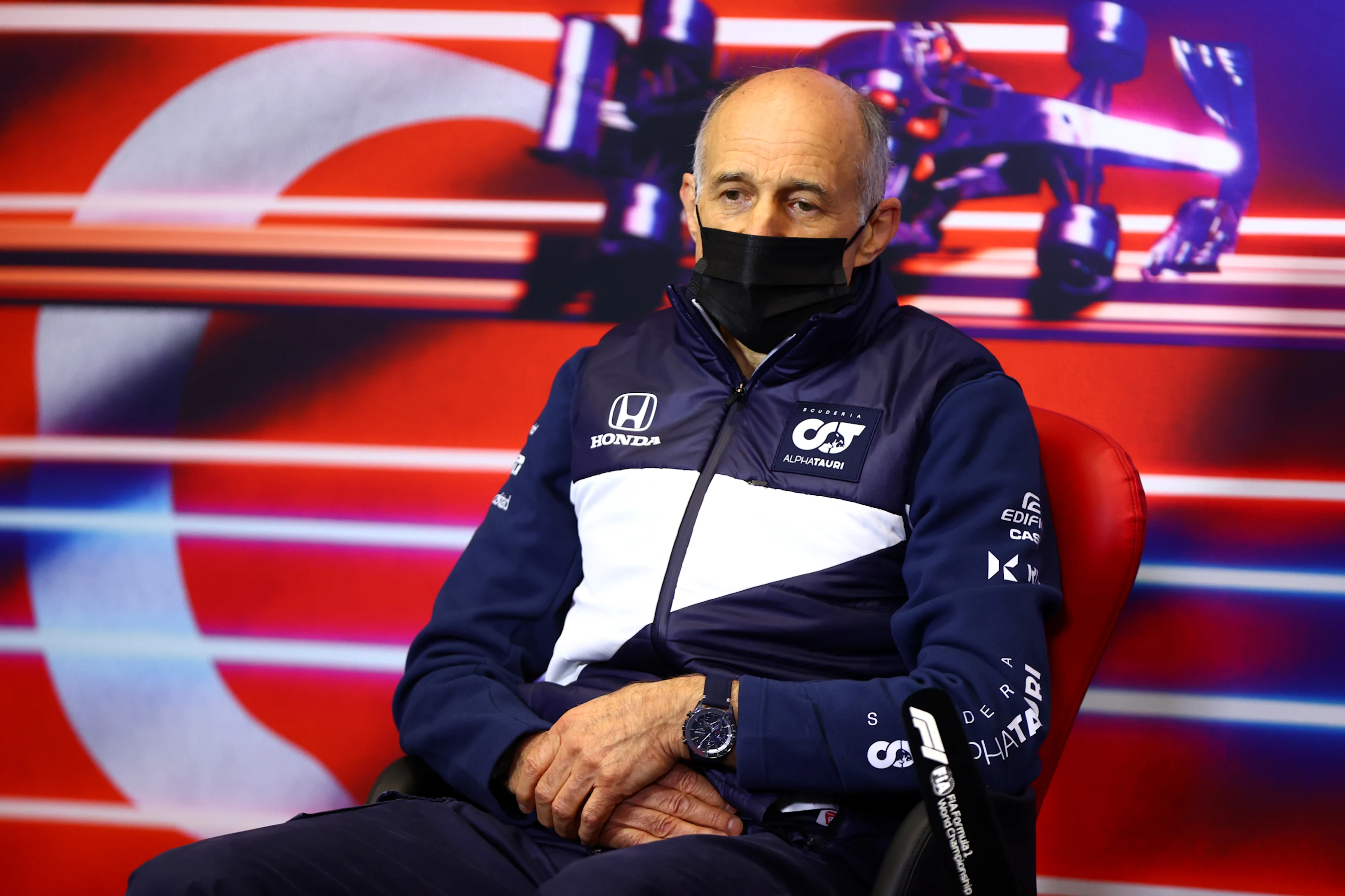 ISTANBUL, TURKEY - OCTOBER 08: Scuderia AlphaTauri Team Principal Franz Tost talks in the Team