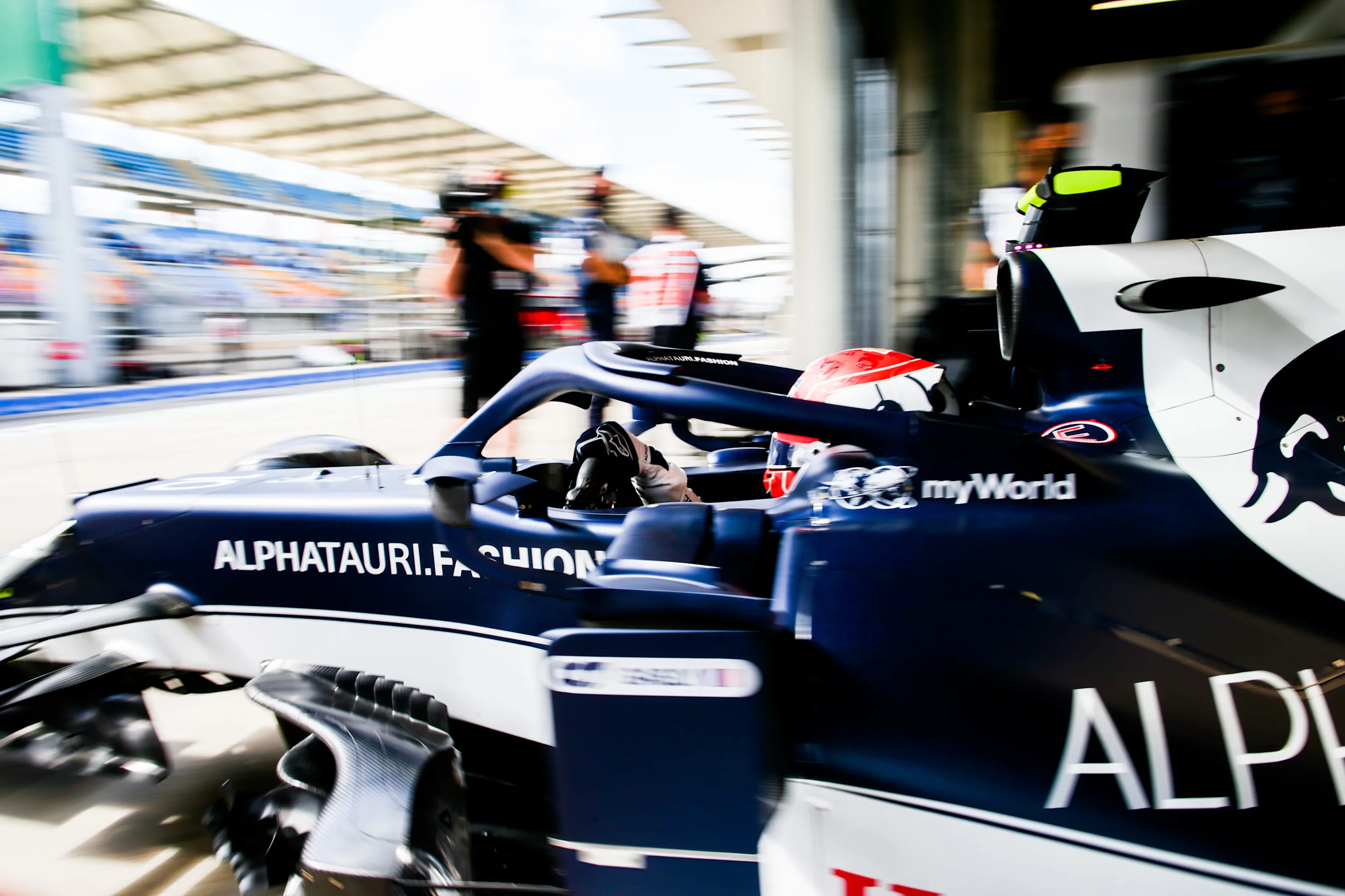 ISTANBUL, TURKEY - OCTOBER 08: Pierre Gasly of Scuderia AlphaTauri and France  during practice