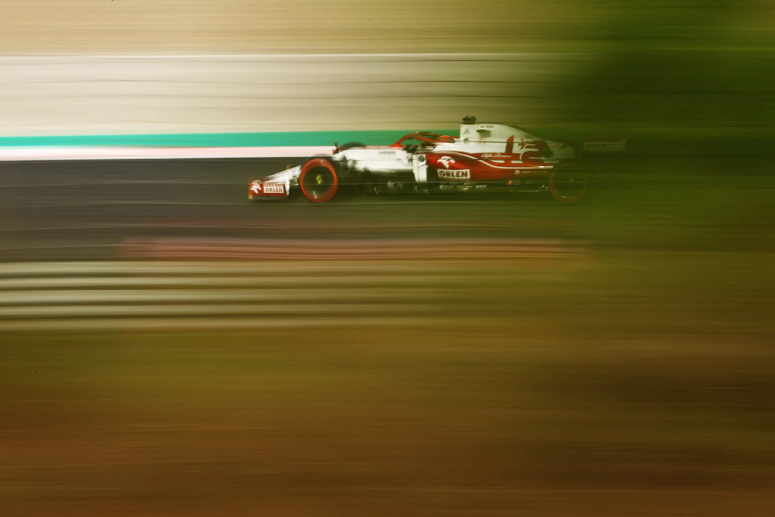 ISTANBUL, TURKEY - OCTOBER 08: Kimi Raikkonen of Finland driving the (7) Alfa Romeo Racing C41