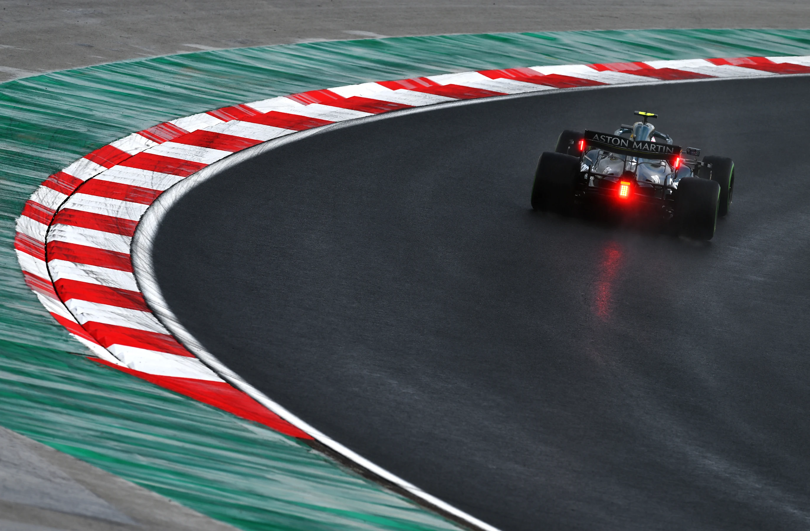ISTANBUL, TURKEY - OCTOBER 09: Sebastian Vettel of Germany driving the (5) Aston Martin AMR21