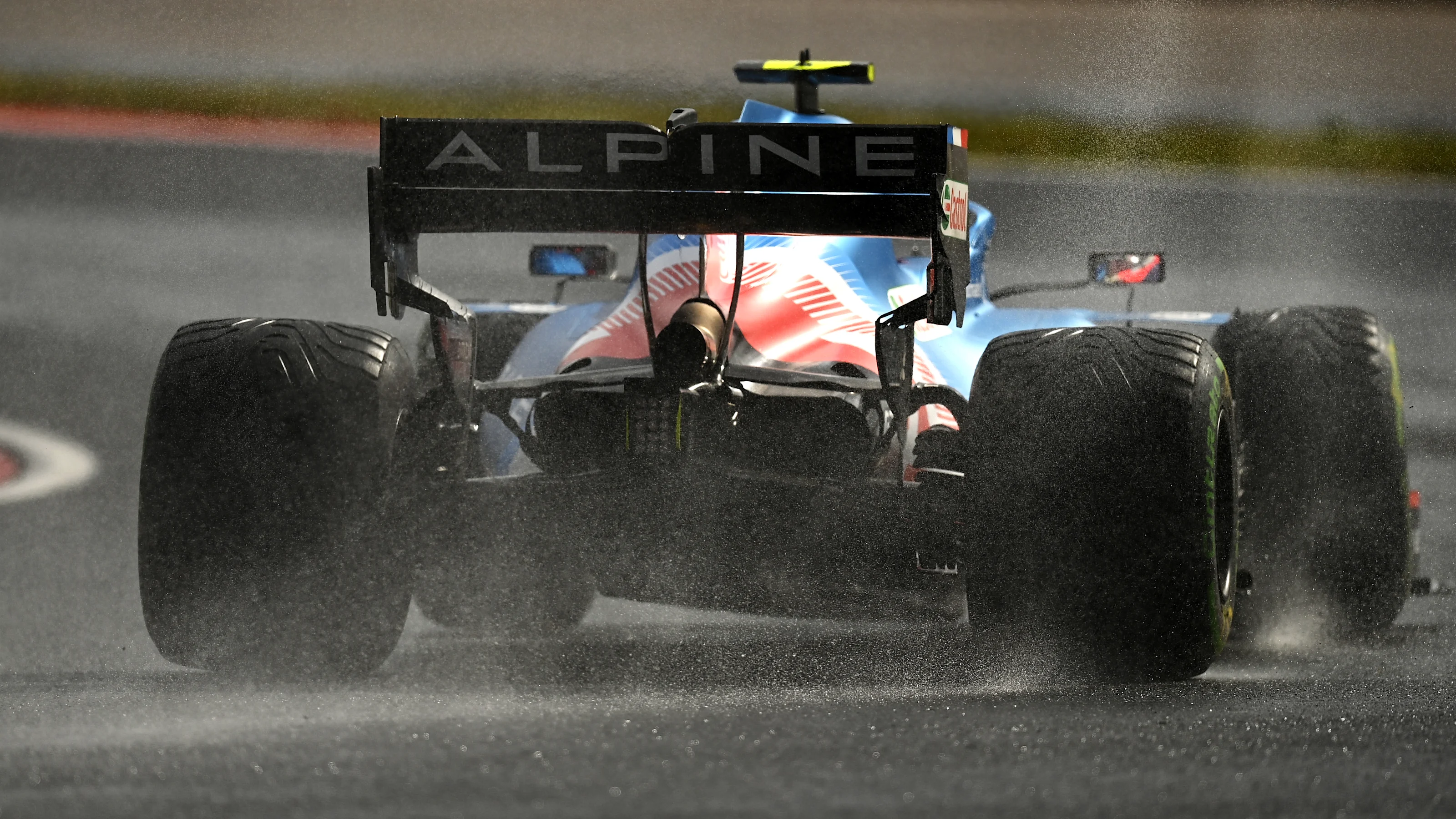 ISTANBUL, TURKEY - OCTOBER 09: Esteban Ocon of France driving the (31) Alpine A521 Renault during