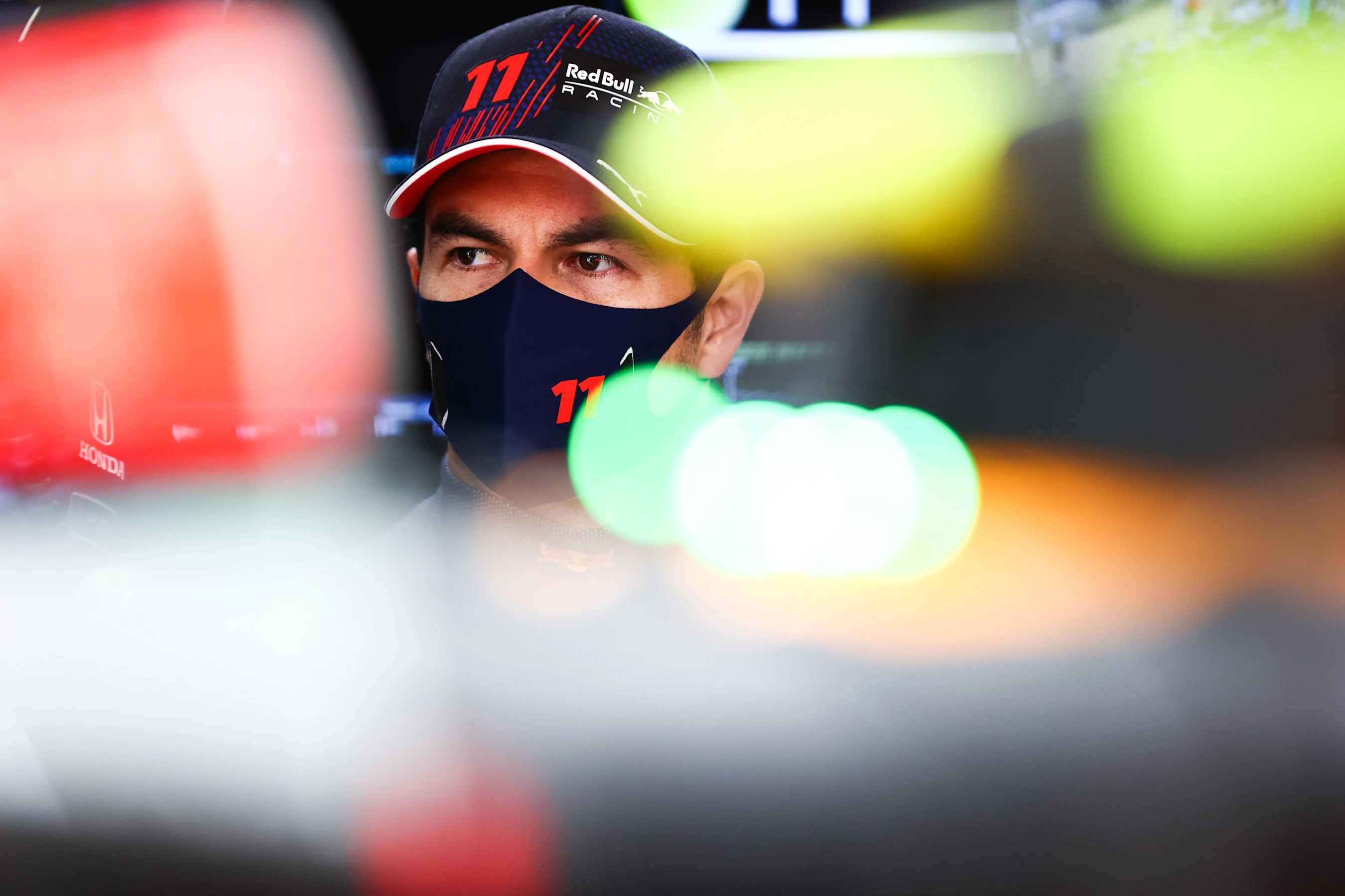 AUSTIN, TEXAS - OCTOBER 22: Sergio Perez of Mexico and Red Bull Racing prepares to drive in the
