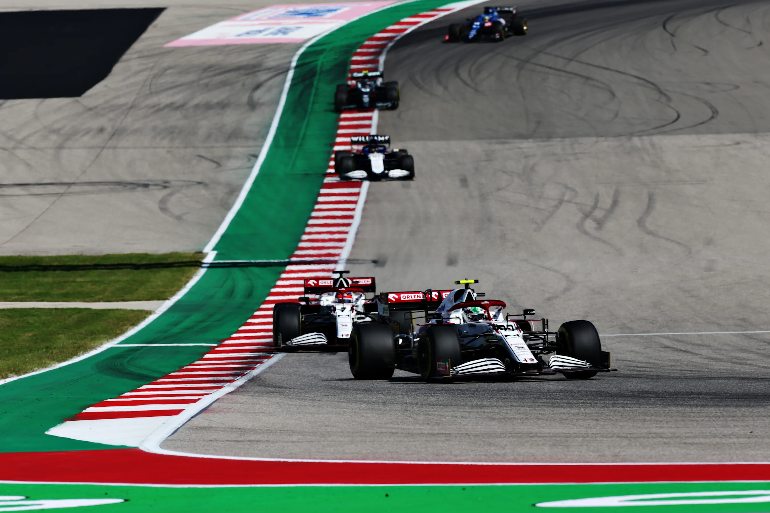 AUSTIN, TEXAS - OCTOBER 24: Antonio Giovinazzi of Italy driving the (99) Alfa Romeo Racing C41