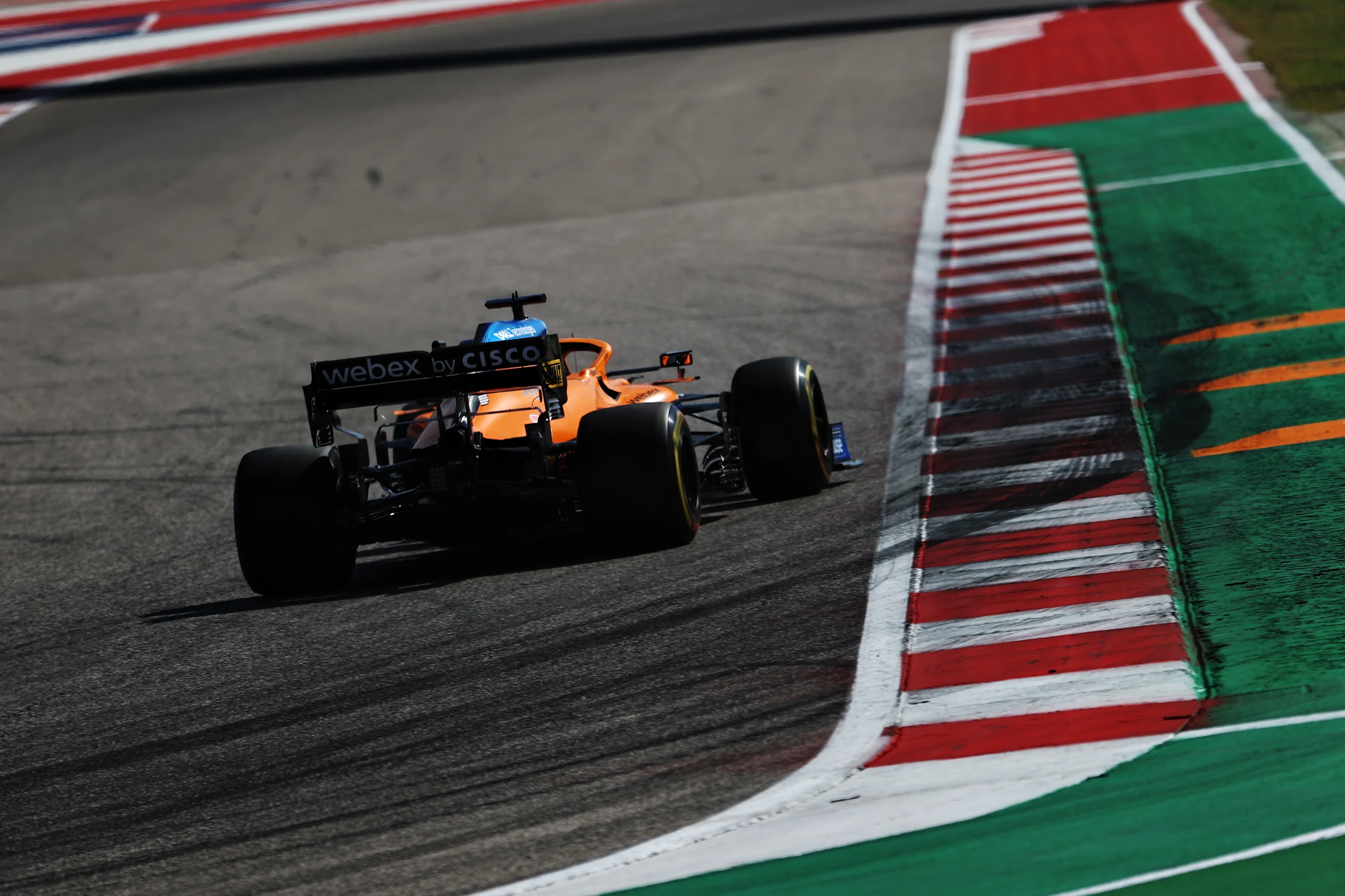AUSTIN, TEXAS - OCTOBER 24: Daniel Ricciardo of Australia driving the (3) McLaren F1 Team MCL35M