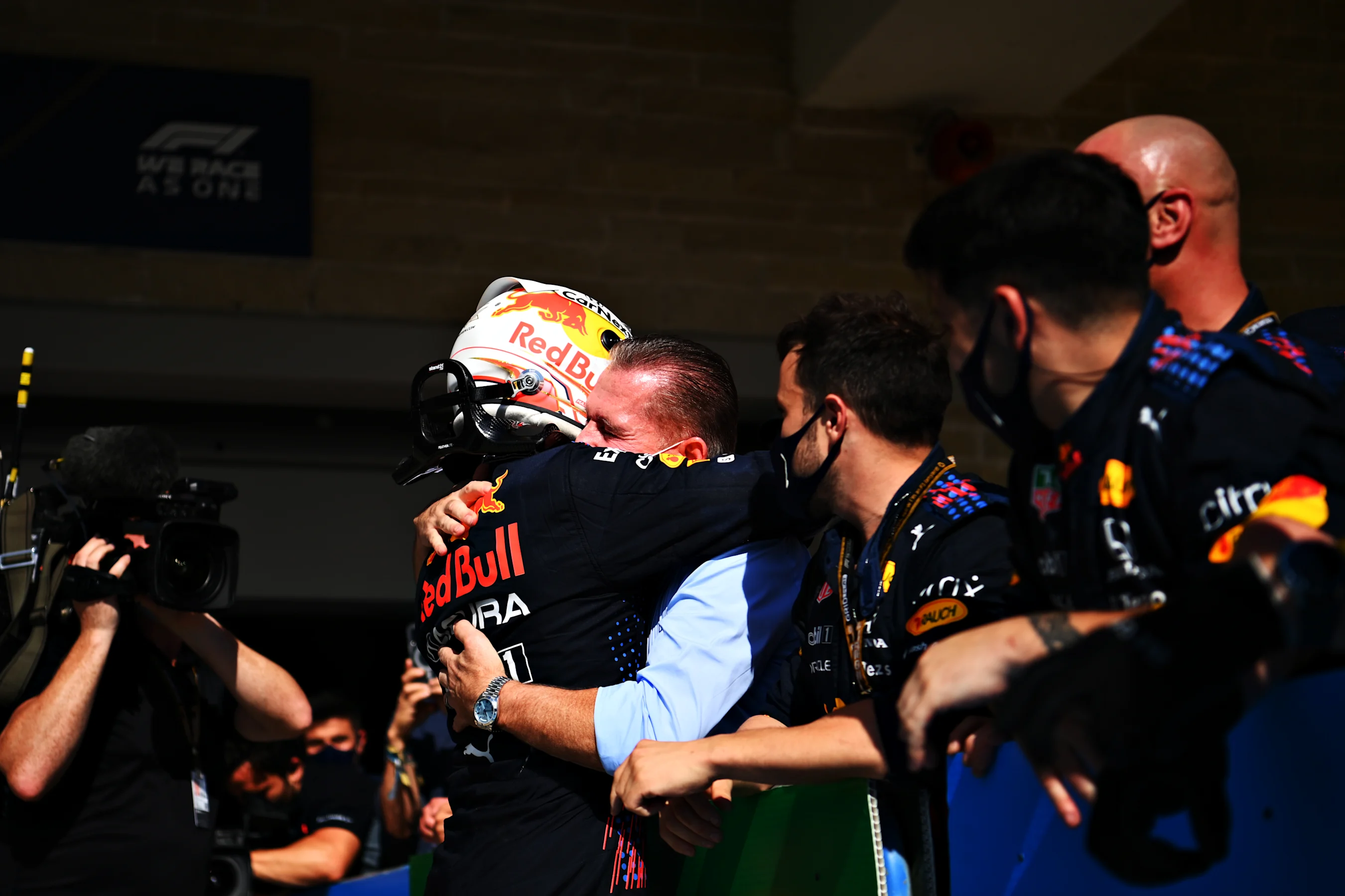 AUSTIN, TEXAS - OCTOBER 24: Race winner Max Verstappen of Netherlands and Red Bull Racing