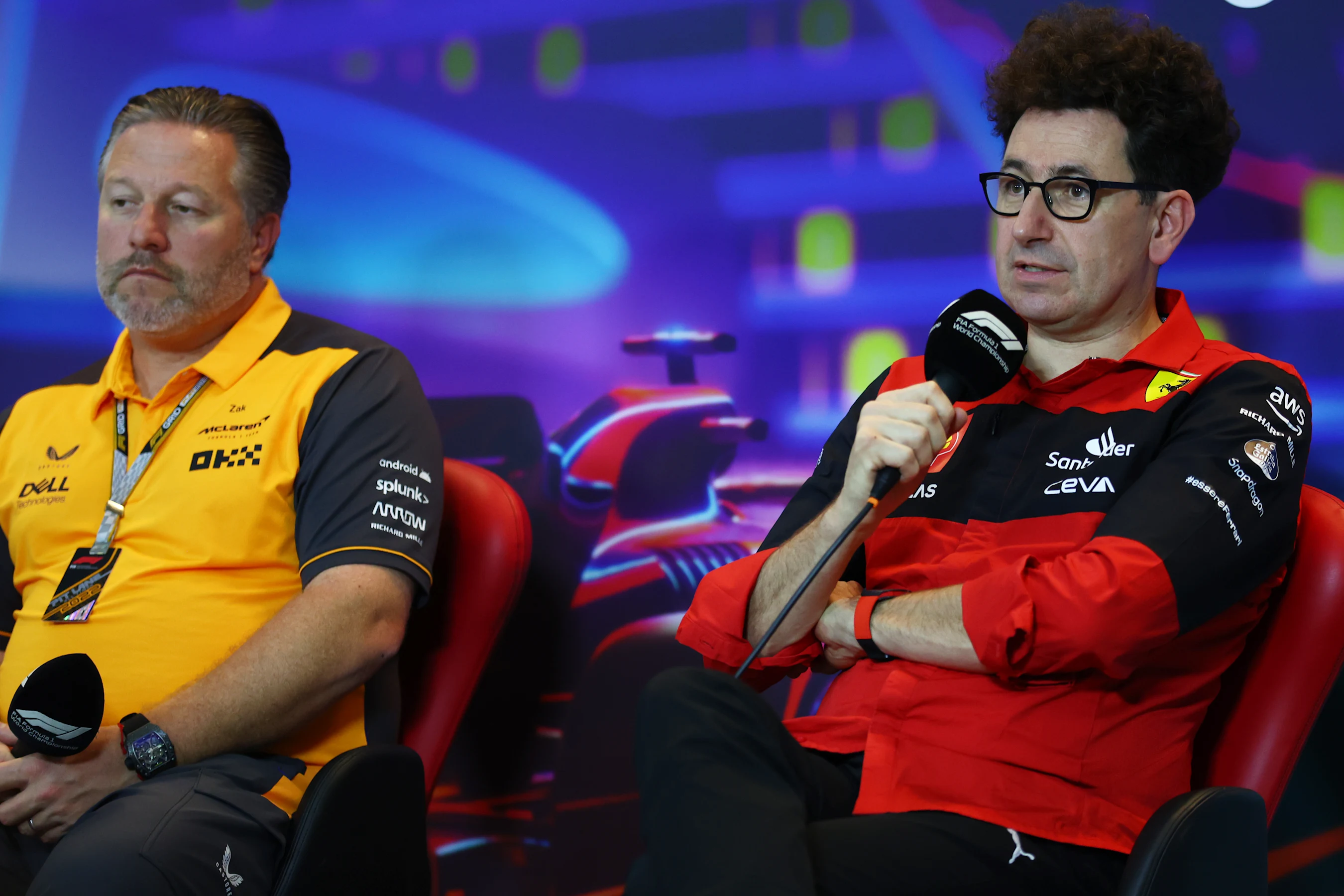 ABU DHABI, UNITED ARAB EMIRATES - NOVEMBER 19: McLaren Chief Executive Officer Zak Brown and