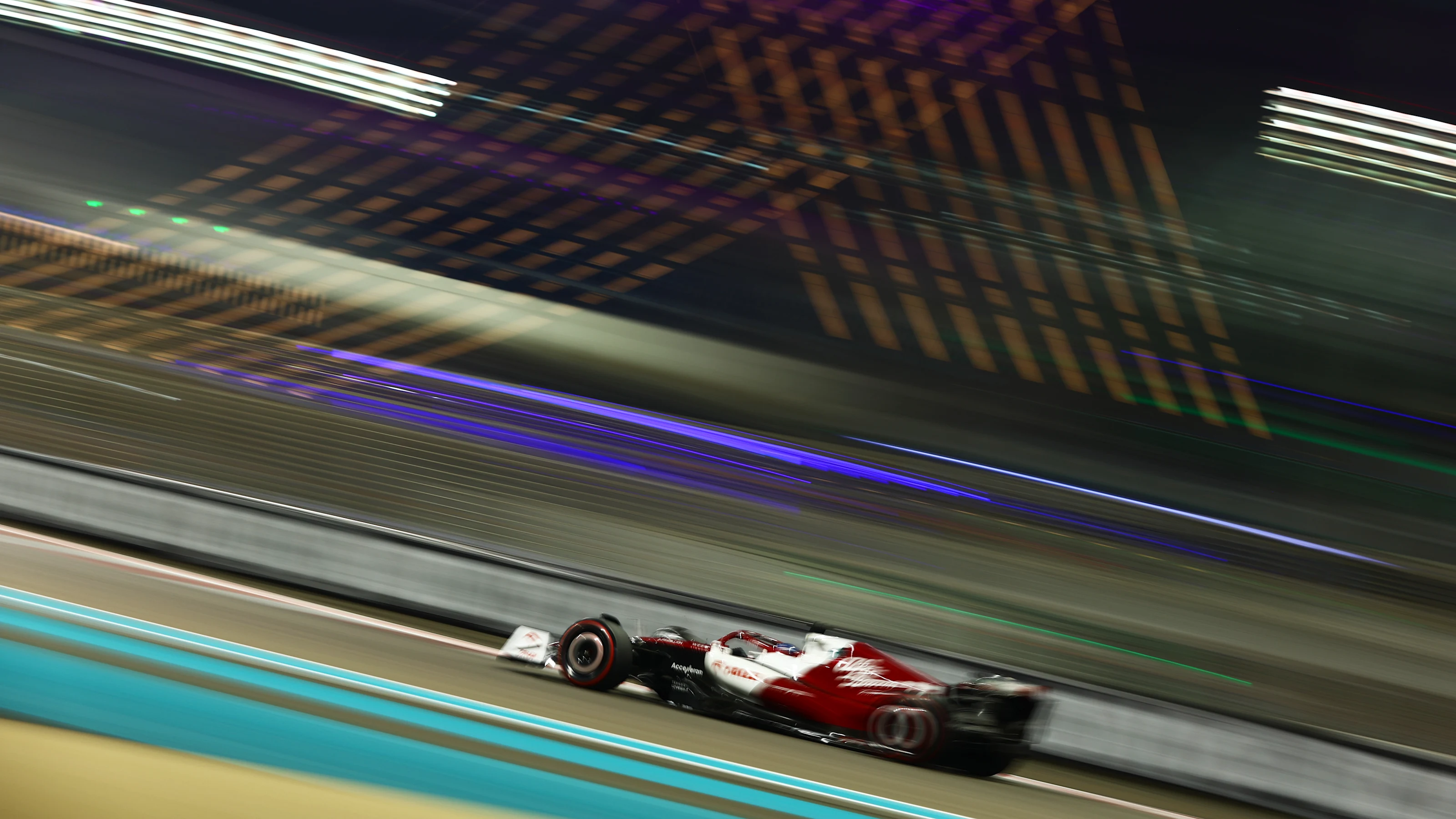 ABU DHABI, UNITED ARAB EMIRATES - NOVEMBER 19: Valtteri Bottas of Finland driving the (77) Alfa