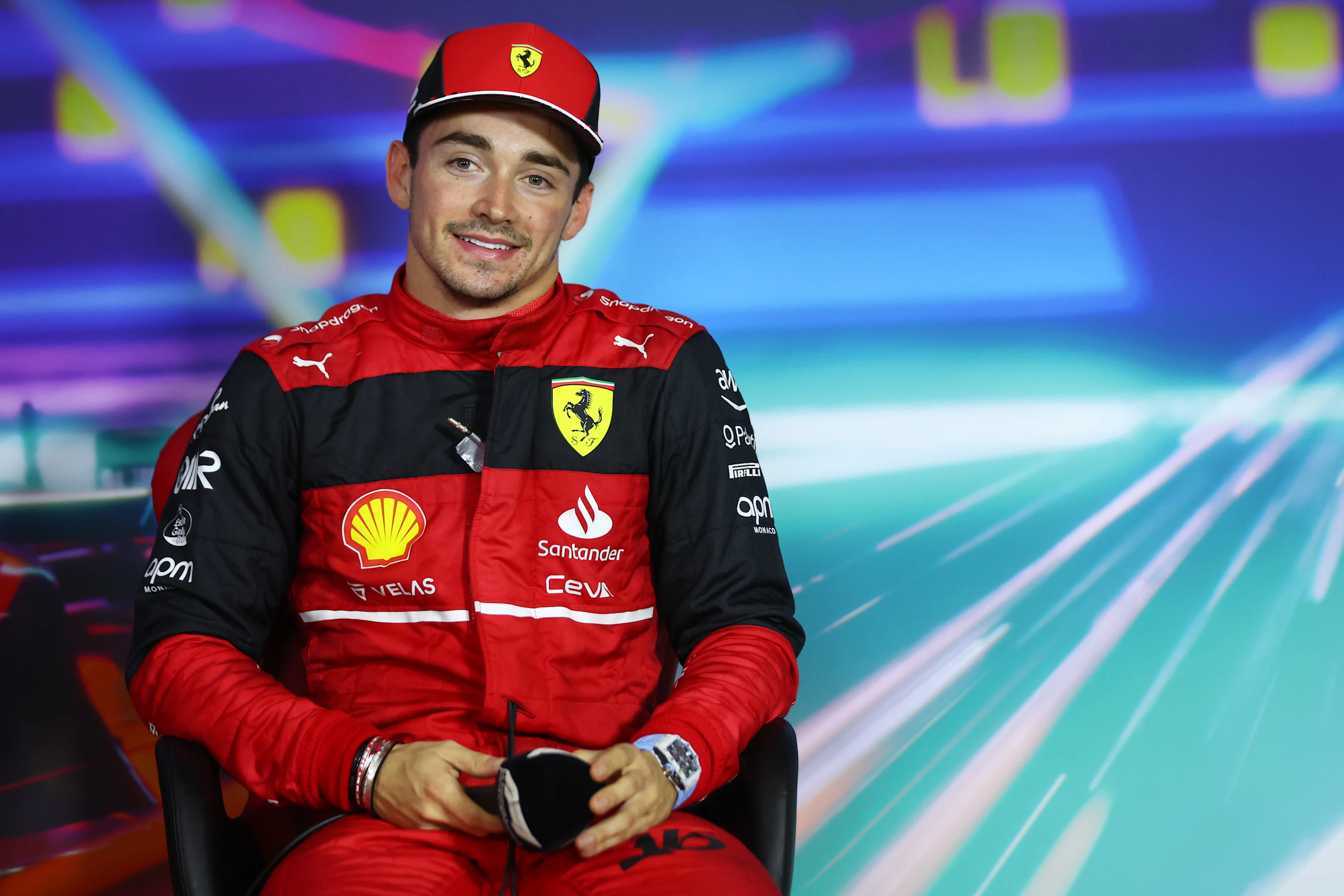 ABU DHABI, UNITED ARAB EMIRATES - NOVEMBER 19: Third placed qualifier Charles Leclerc of Monaco and