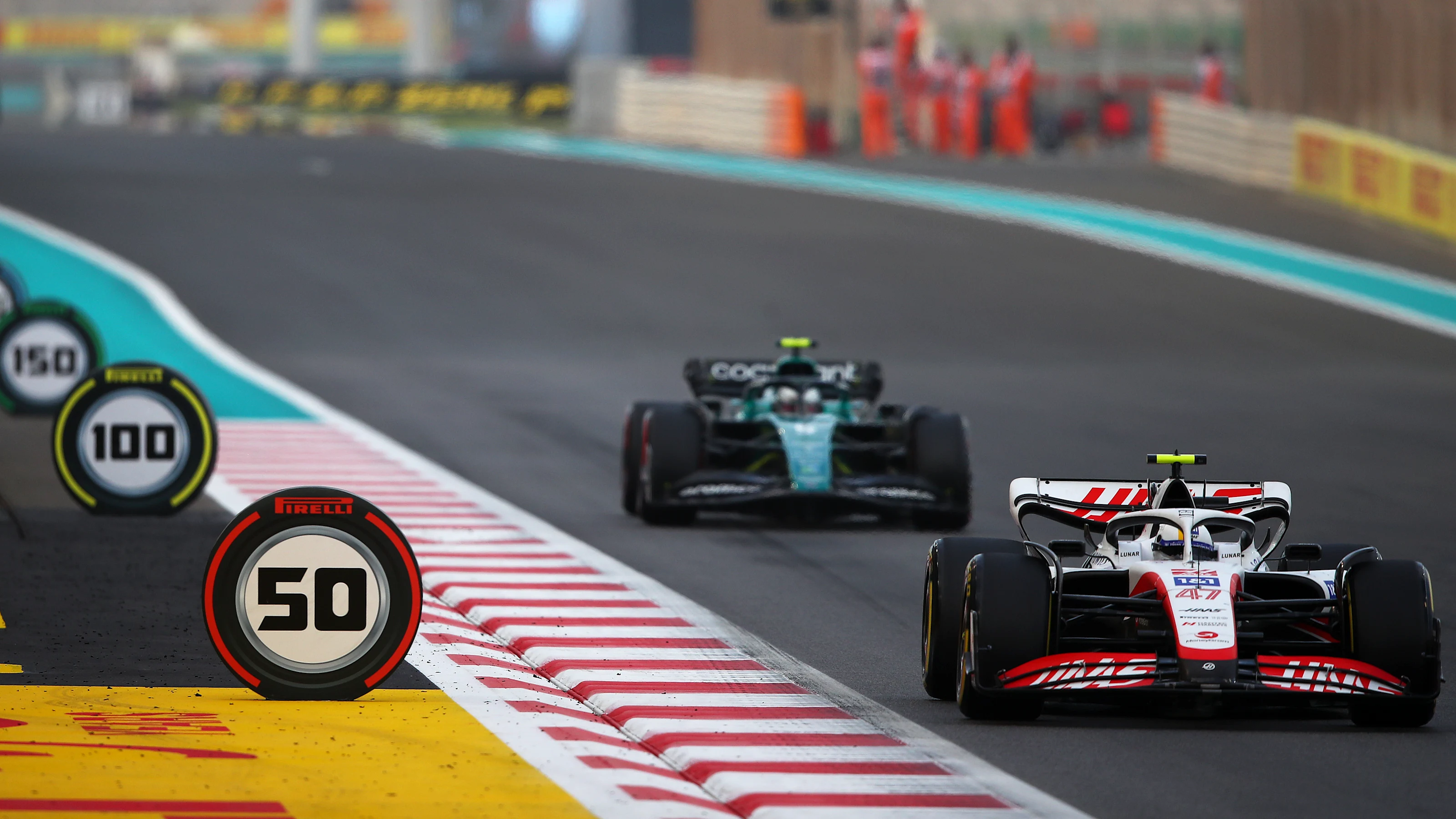 ABU DHABI, UNITED ARAB EMIRATES - NOVEMBER 20: Mick Schumacher of Germany driving the (47) Haas F1
