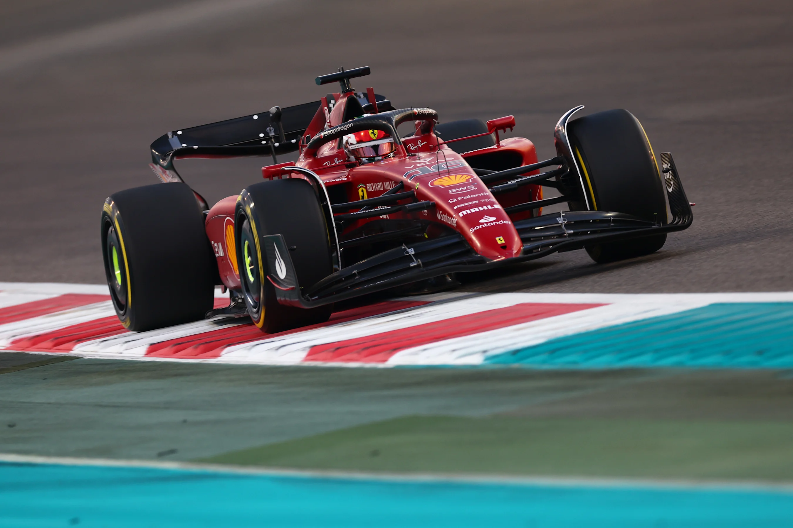 ABU DHABI, UNITED ARAB EMIRATES - NOVEMBER 20: Charles Leclerc of Monaco driving the (16) Ferrari