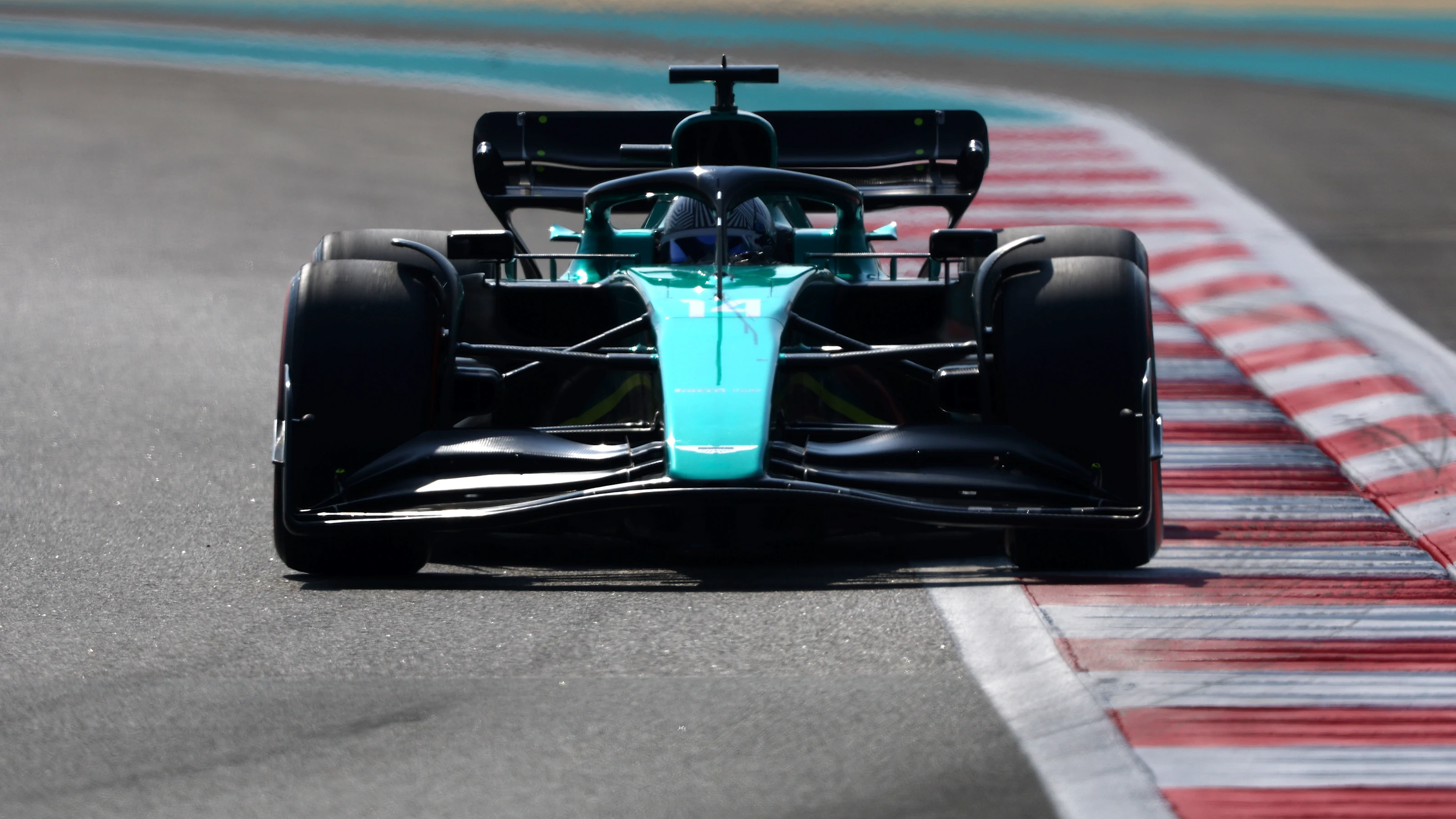 ABU DHABI, UNITED ARAB EMIRATES - NOVEMBER 22: Fernando Alonso of Spain driving the (14) Aston