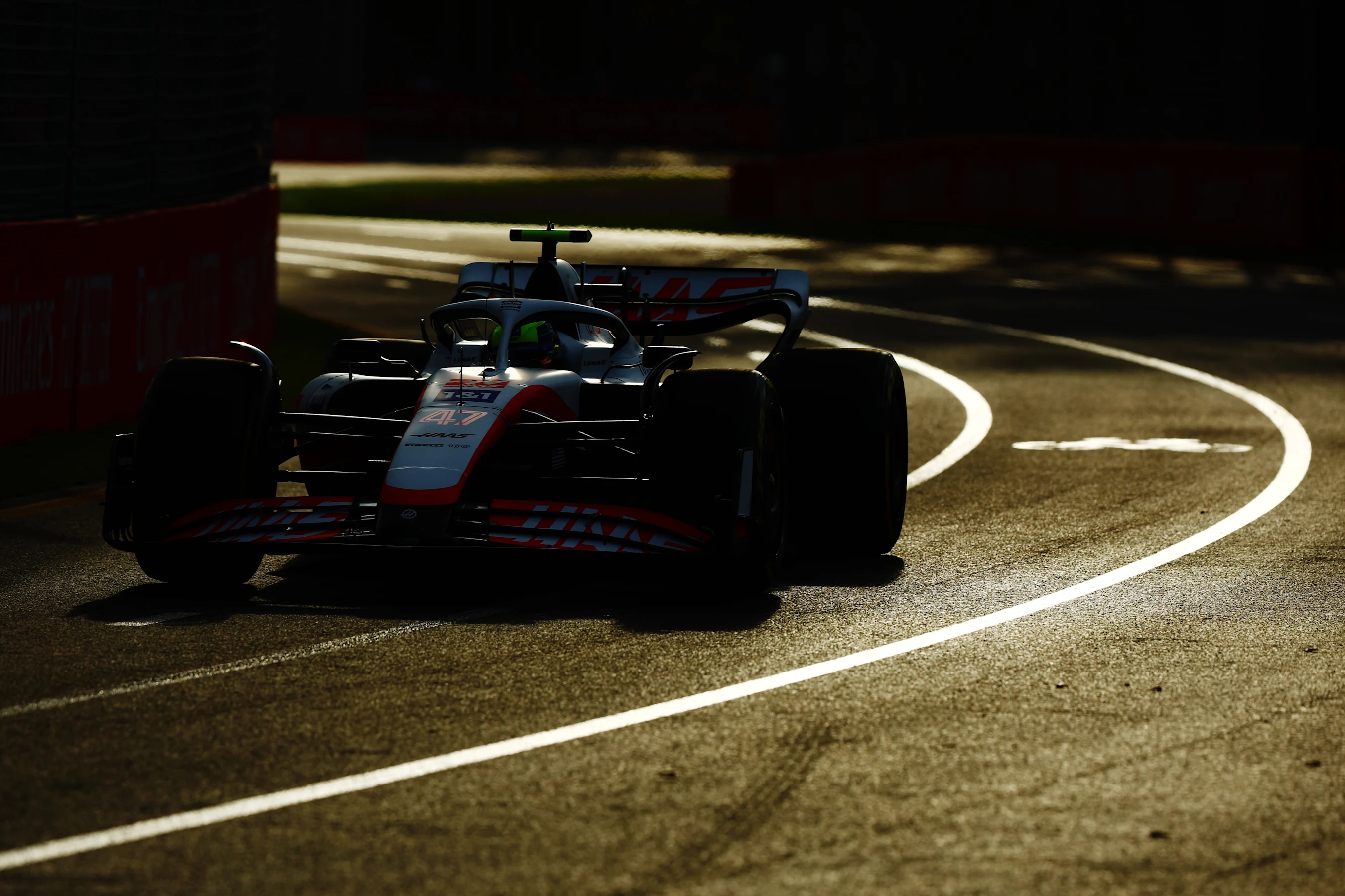MELBOURNE, AUSTRALIA - APRIL 08: Mick Schumacher of Germany driving the (47) Haas F1 VF-22 Ferrari