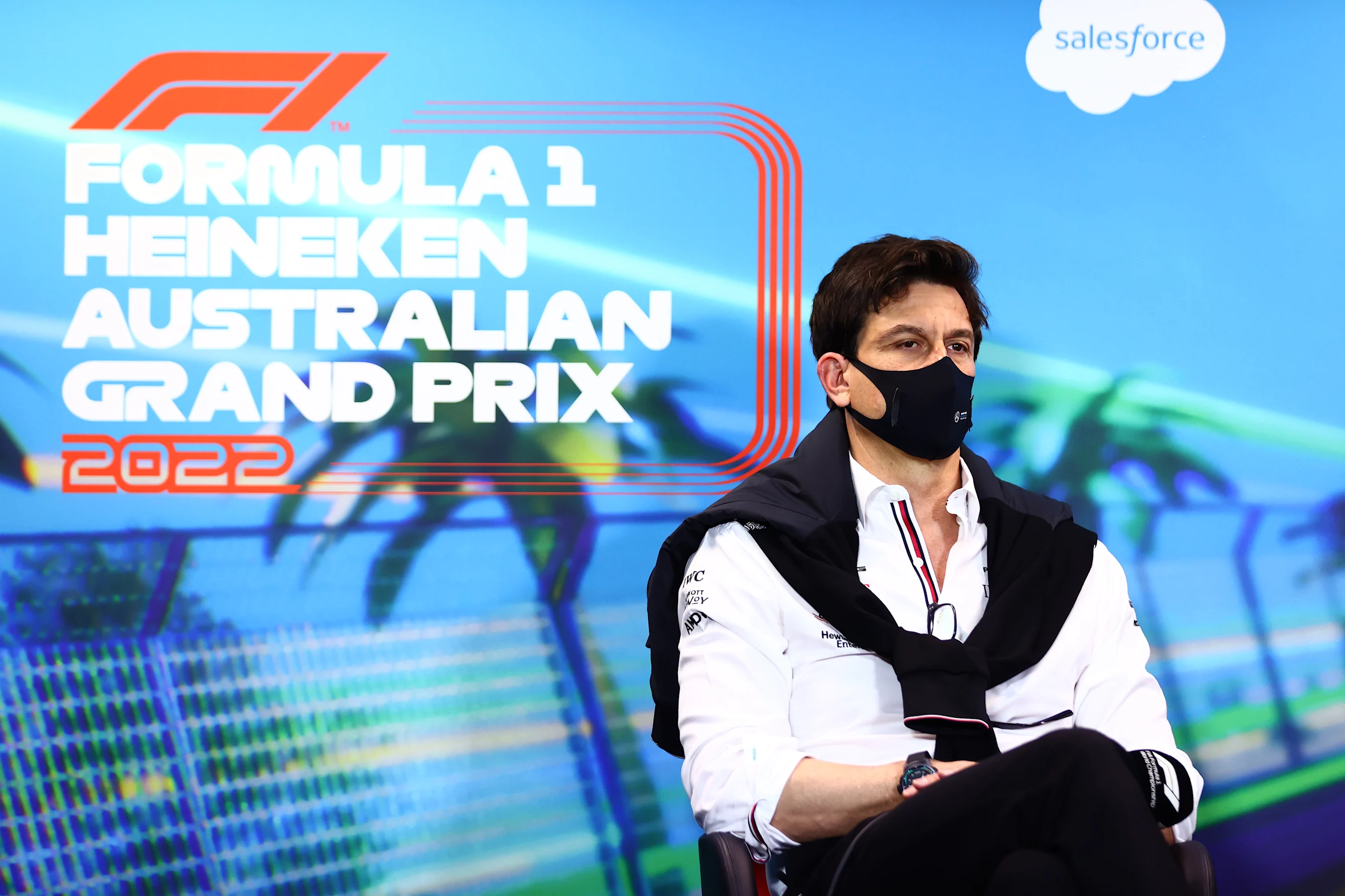 MELBOURNE, AUSTRALIA - APRIL 09: Mercedes GP Executive Director Toto Wolff looks on in the Team