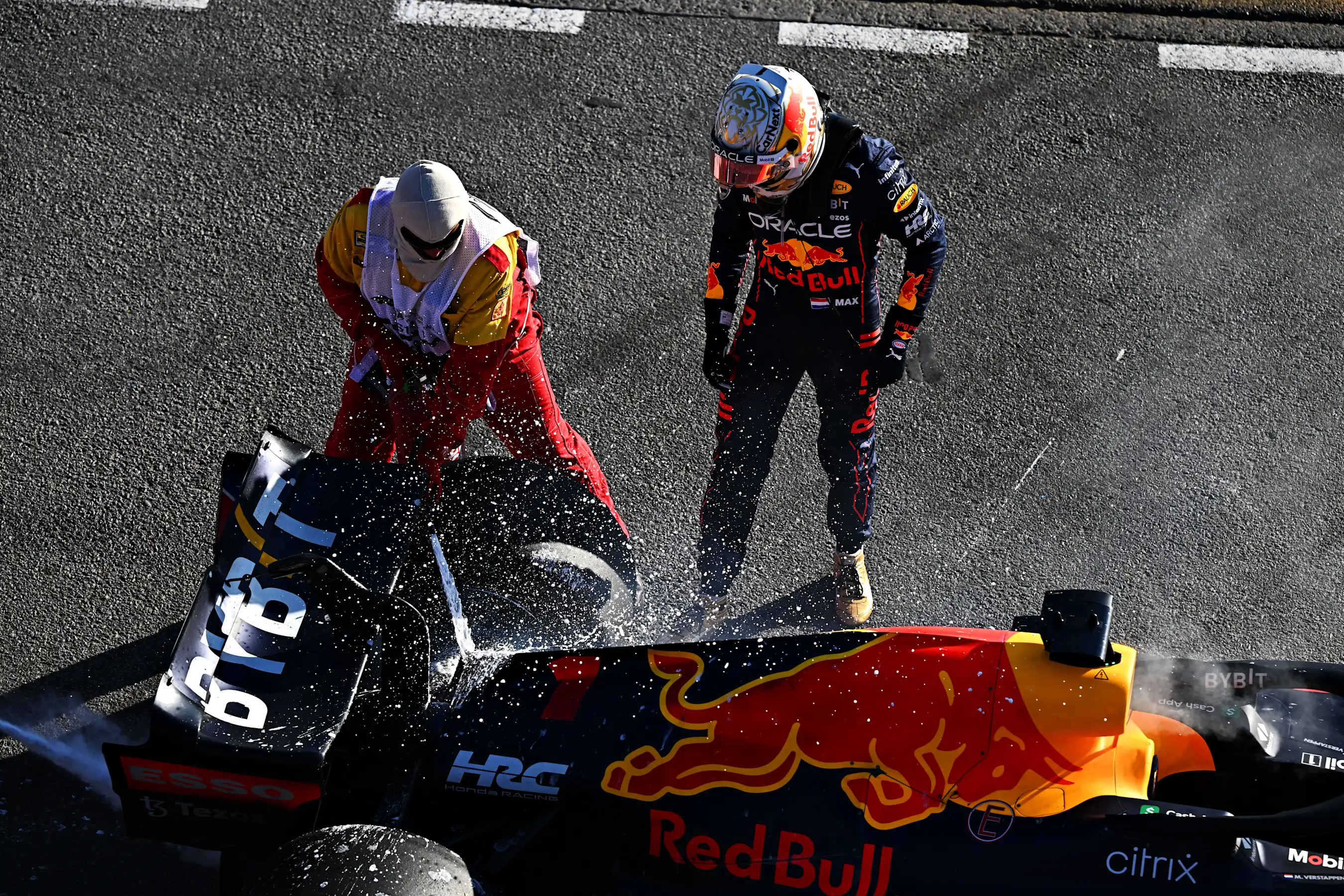 MELBOURNE, AUSTRALIA - APRIL 10: Max Verstappen of the Netherlands and Oracle Red Bull Racing and
