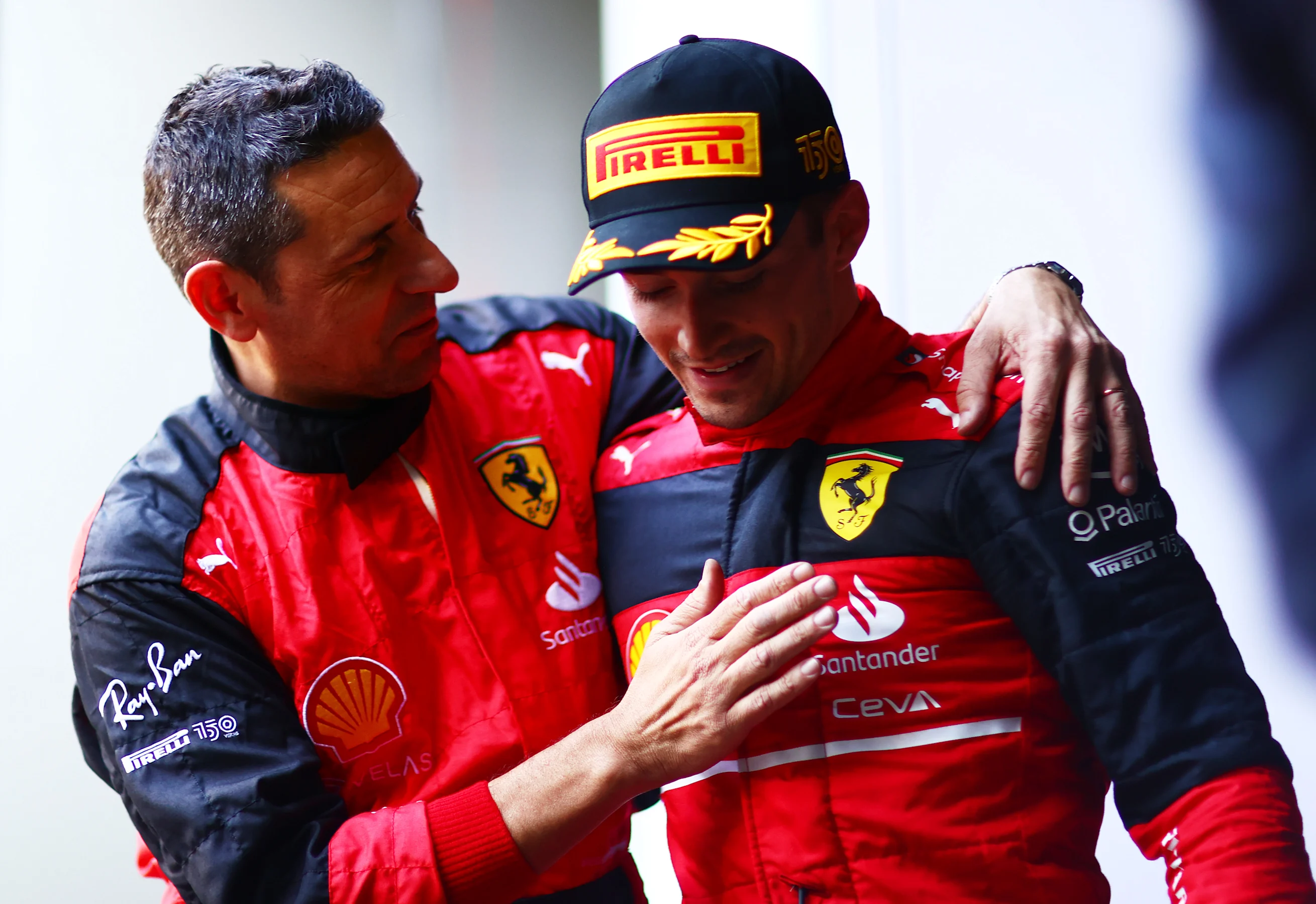 MELBOURNE, AUSTRALIA - APRIL 10: Race winner Charles Leclerc of Monaco and Ferrari celebrates in