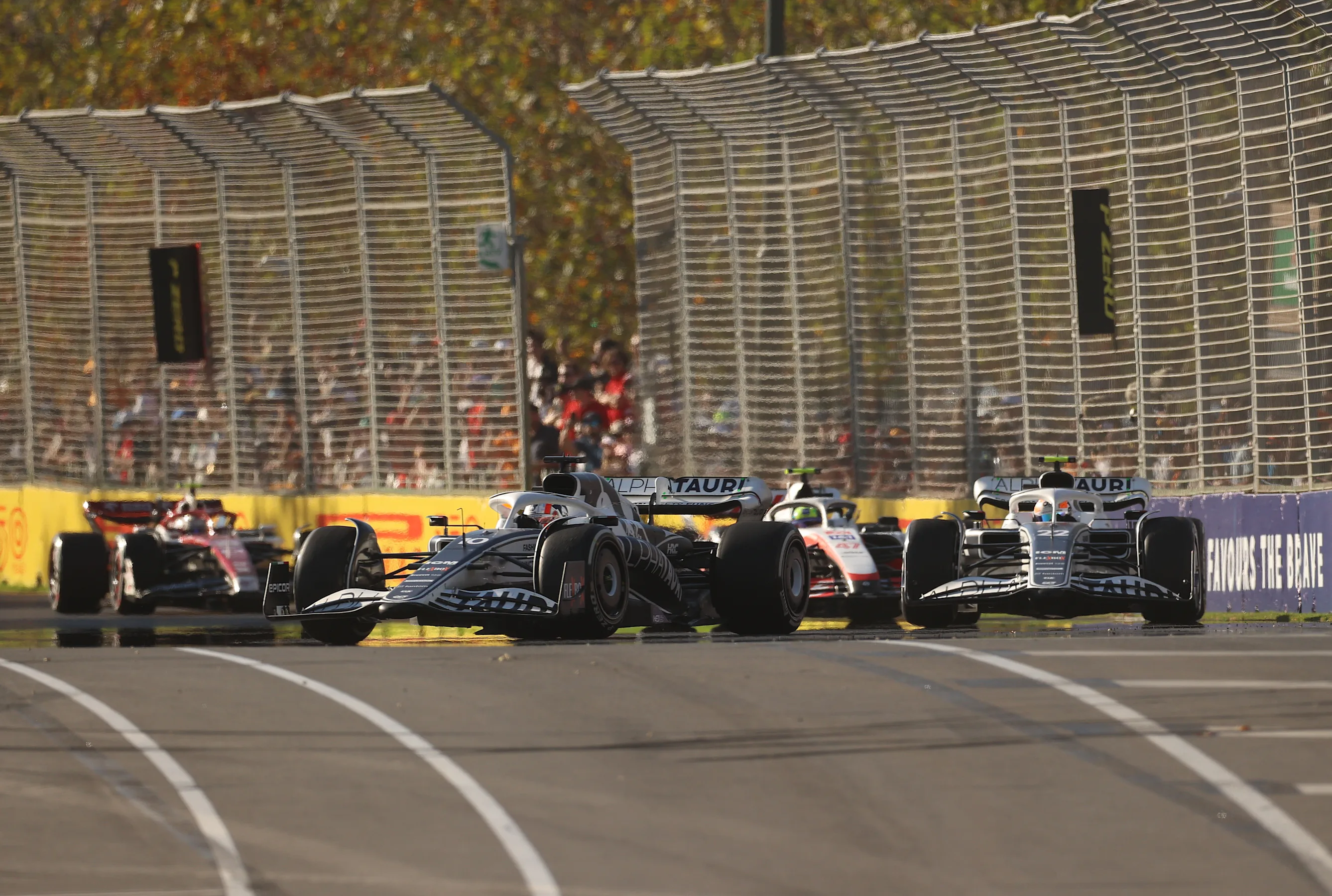 MELBOURNE, AUSTRALIA - APRIL 10: Pierre Gasly of France driving the (10) Scuderia AlphaTauri AT03