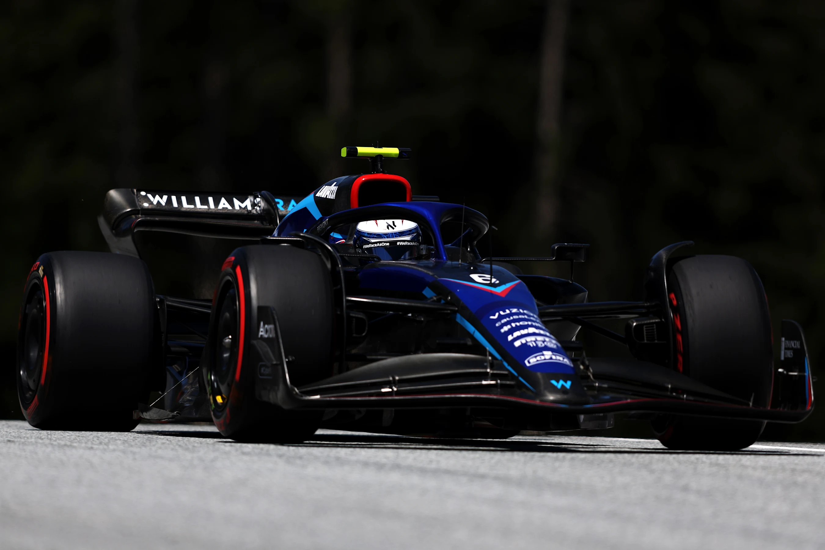 SPIELBERG, AUSTRIA - JULY 08: Nicholas Latifi of Canada driving the (6) Williams FW44 Mercedes on