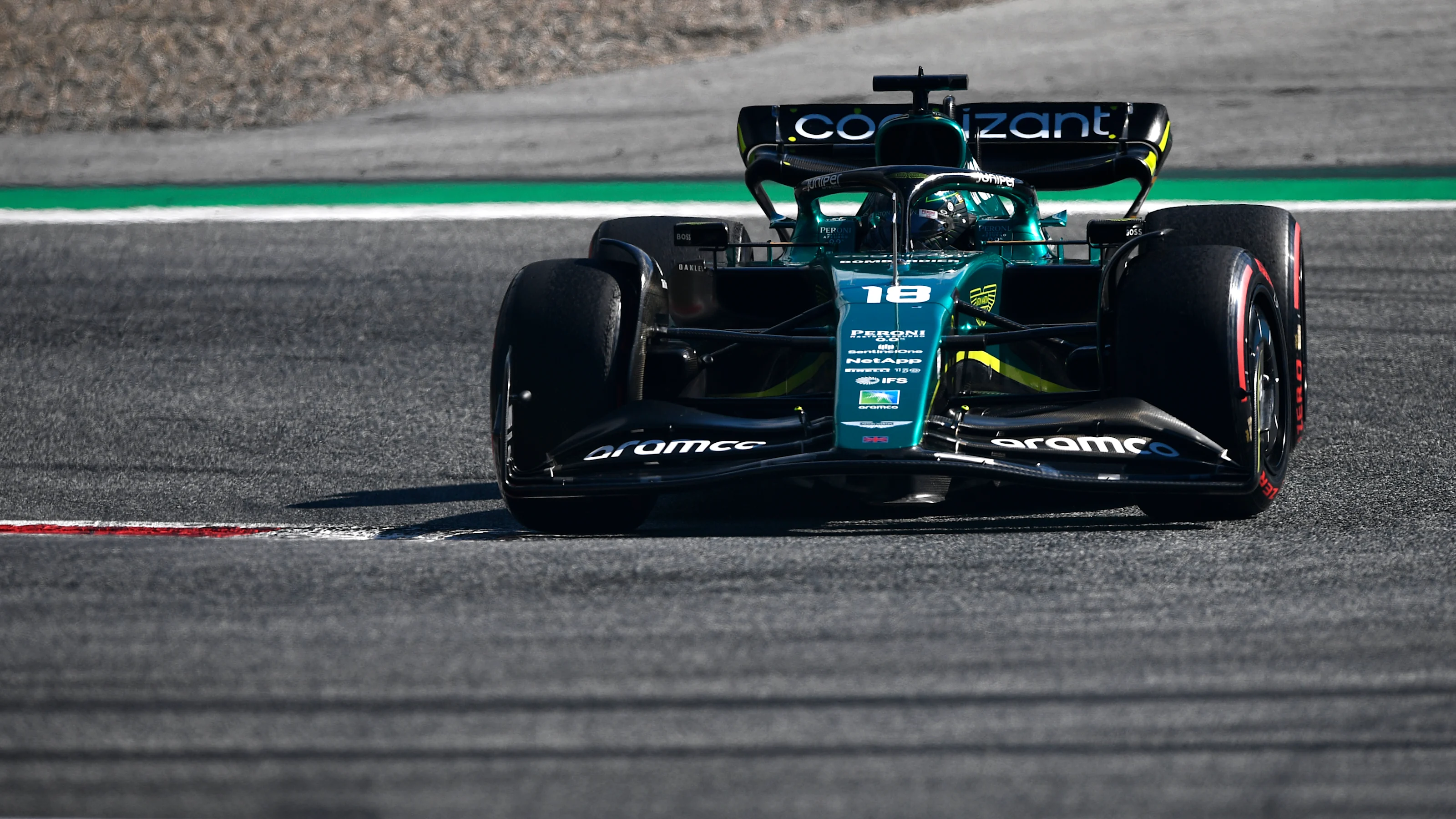 SPIELBERG, AUSTRIA - JULY 09: Lance Stroll of Canada driving the (18) Aston Martin AMR22 Mercedes