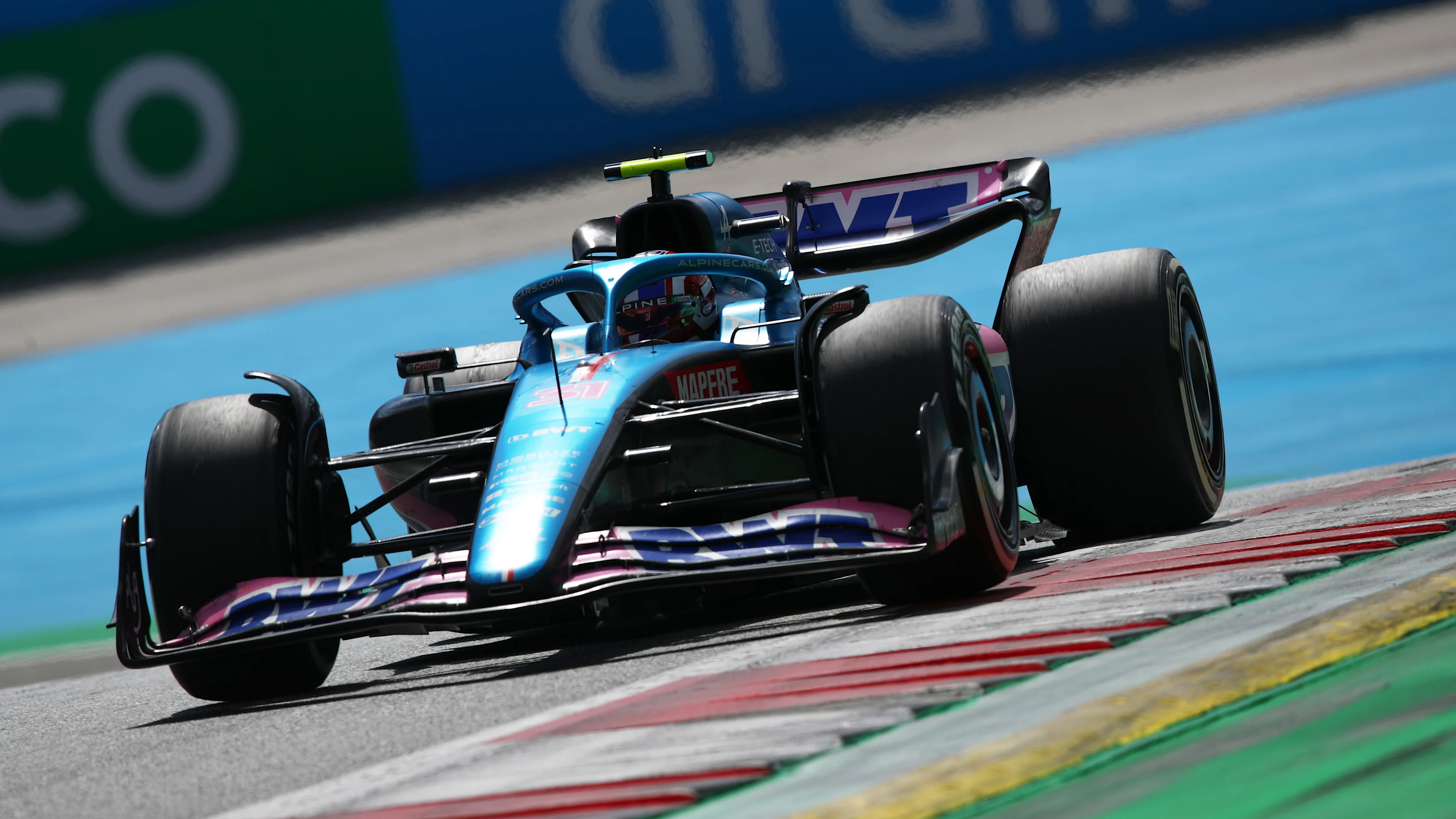 SPIELBERG, AUSTRIA - JULY 10: Esteban Ocon of France driving the (31) Alpine F1 A522 Renault on