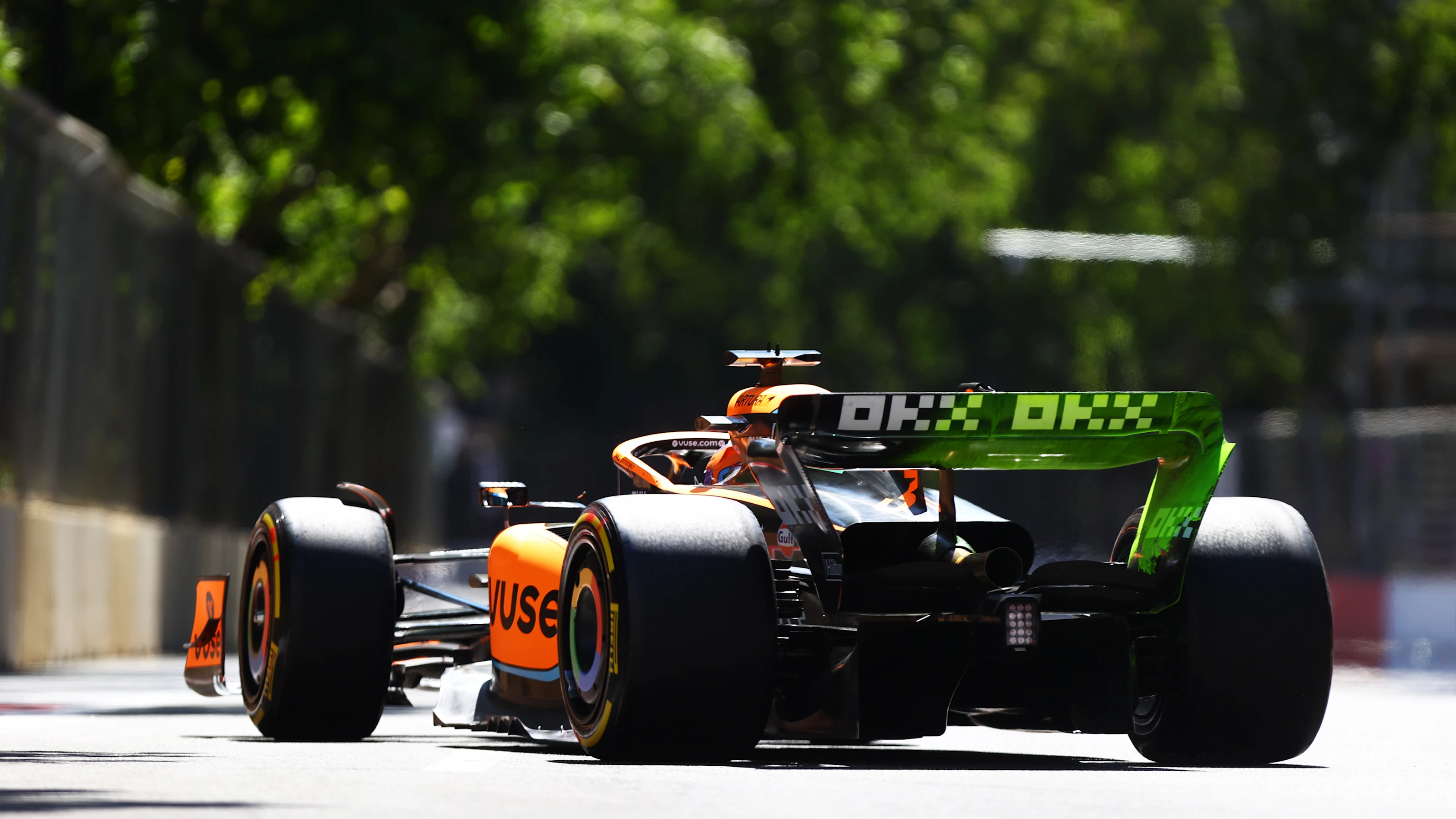 BAKU, AZERBAIJAN - JUNE 10: Daniel Ricciardo of Australia driving the (3) McLaren MCL36 Mercedes on