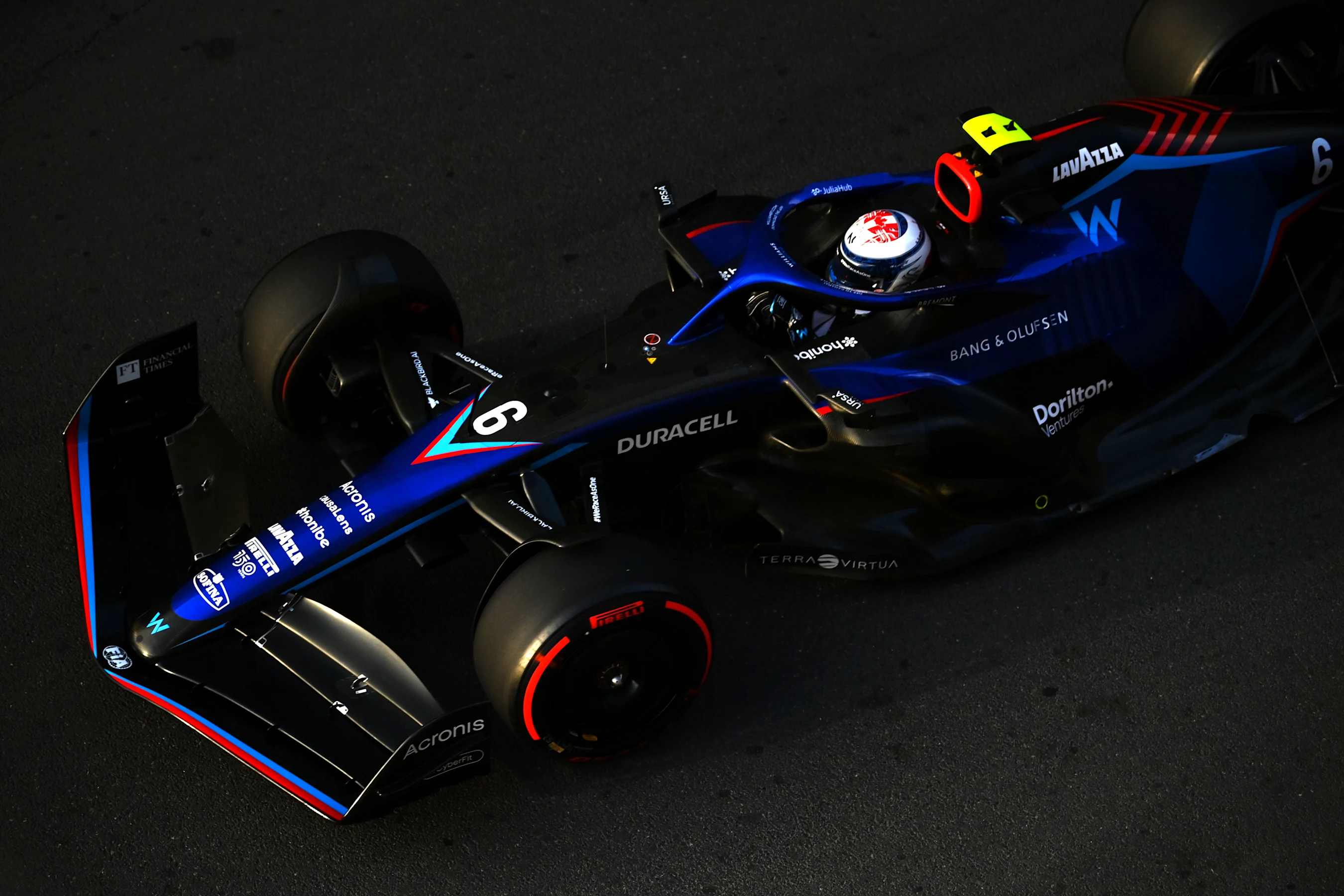 BAKU, AZERBAIJAN - JUNE 10: Nicholas Latifi of Canada driving the (6) Williams FW44 Mercedes on