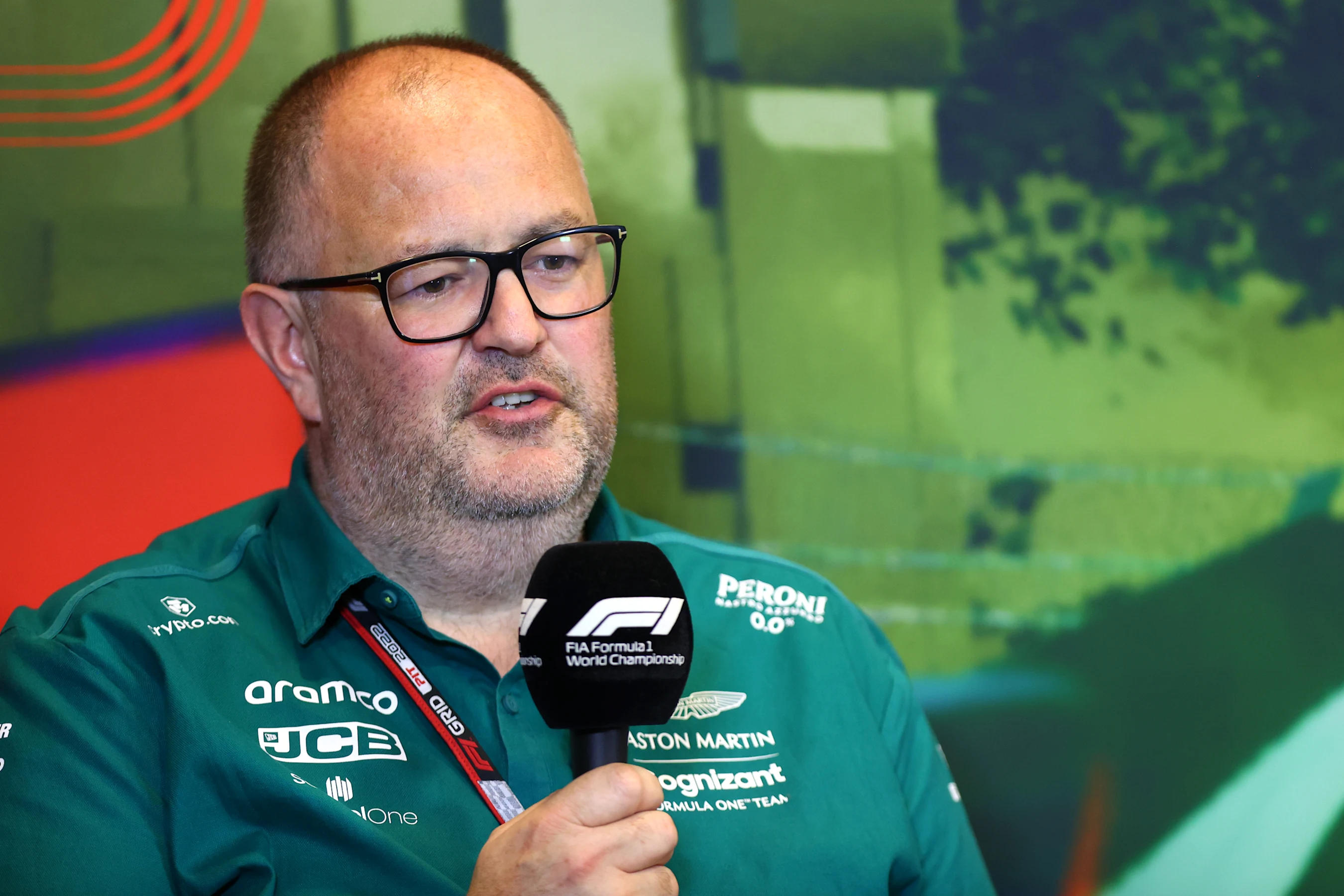 BAKU, AZERBAIJAN - JUNE 11: Tom McCullough, Performance Director at Aston Martin F1 Team talks in