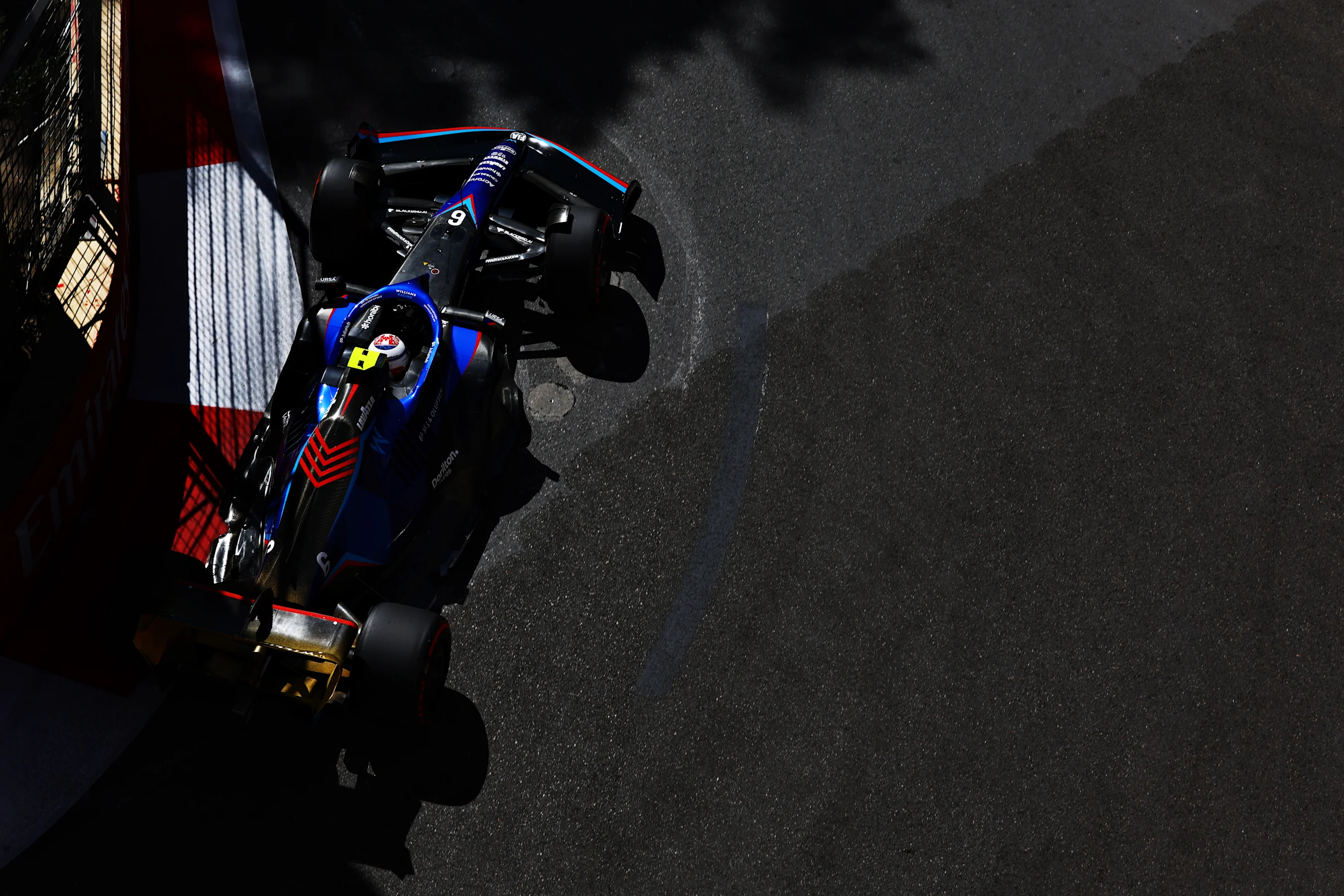 BAKU, AZERBAIJAN - JUNE 11: Nicholas Latifi of Canada driving the (6) Williams FW44 Mercedes on