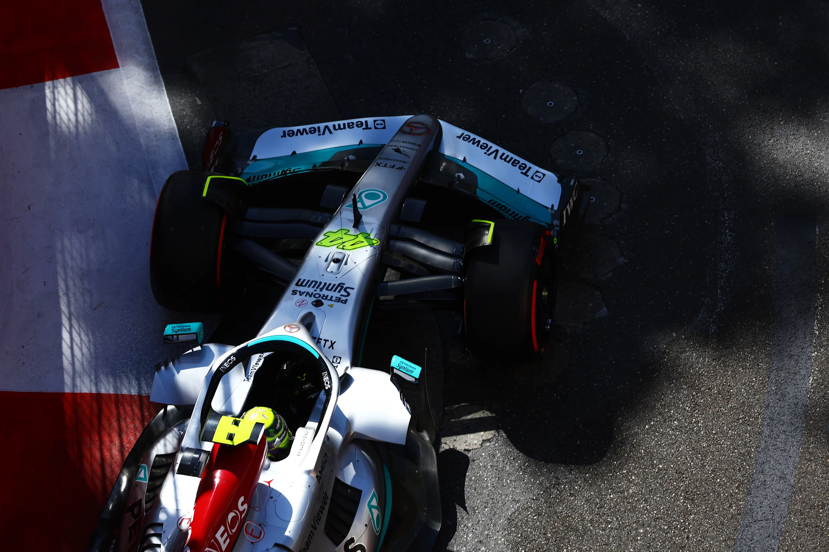 BAKU, AZERBAIJAN - JUNE 11: Lewis Hamilton of Great Britain driving the (44) Mercedes AMG Petronas