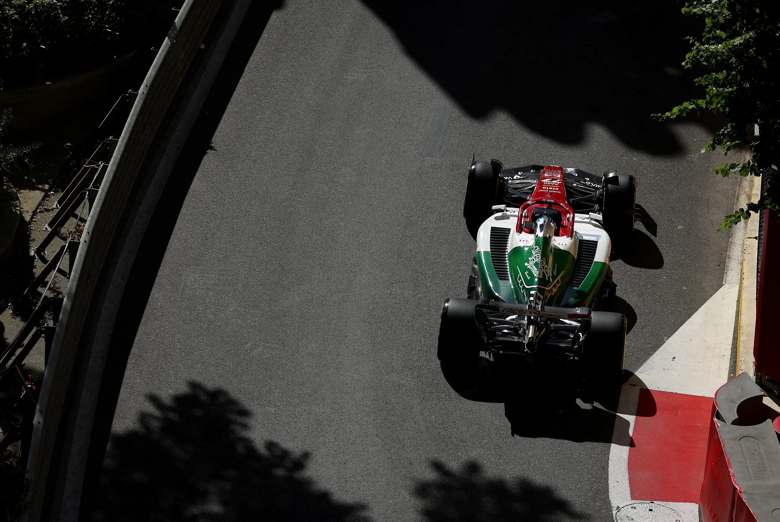 BAKU, AZERBAIJAN - JUNE 12: Valtteri Bottas of Finland driving the (77) Alfa Romeo F1 C42 Ferrari