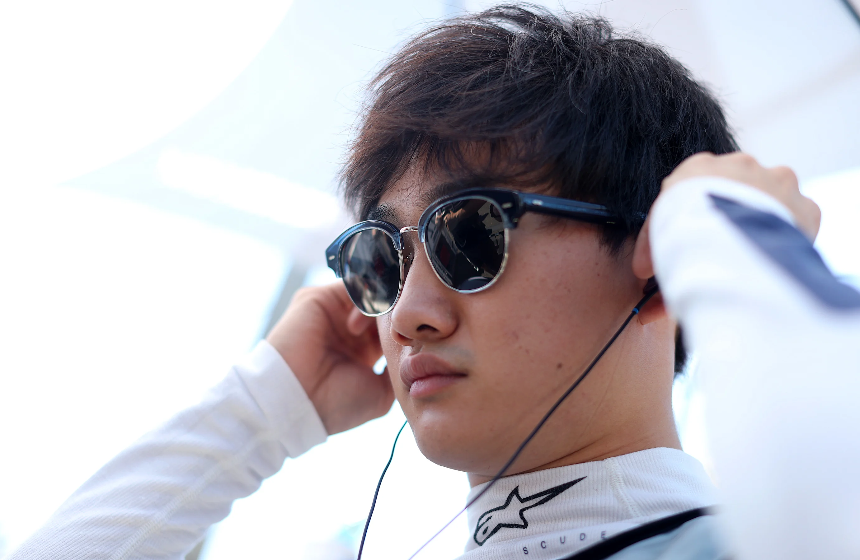 BAKU, AZERBAIJAN - JUNE 12: Yuki Tsunoda of Japan and Scuderia AlphaTauri prepares to drive on the
