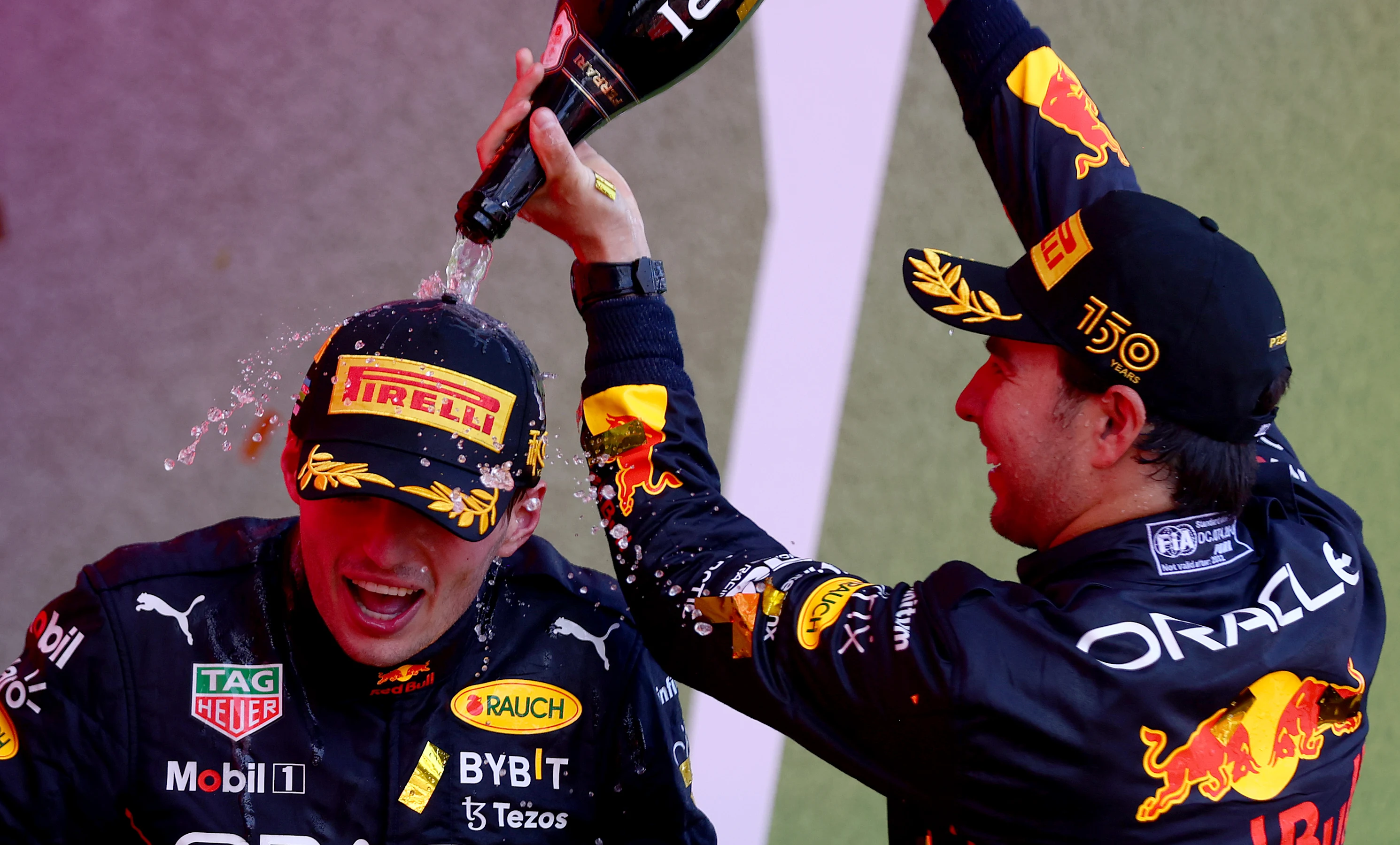 BAKU, AZERBAIJAN - JUNE 12: Race winner Max Verstappen of the Netherlands and Oracle Red Bull