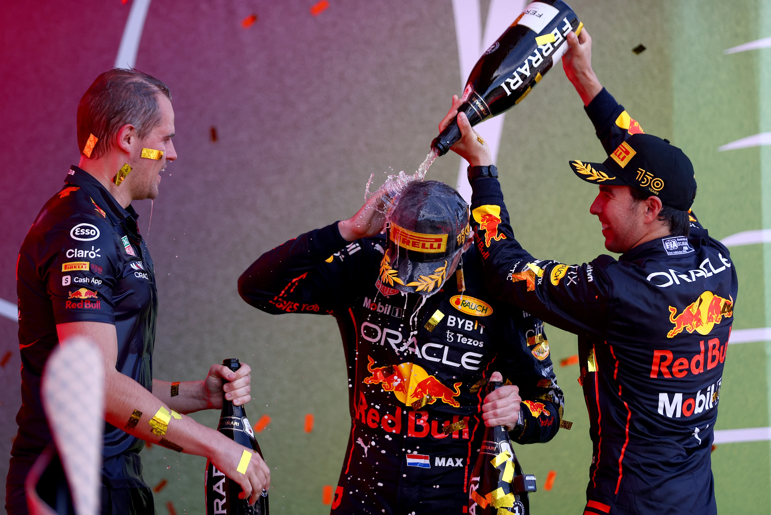 BAKU, AZERBAIJAN - JUNE 12: Race winner Max Verstappen of the Netherlands and Oracle Red Bull