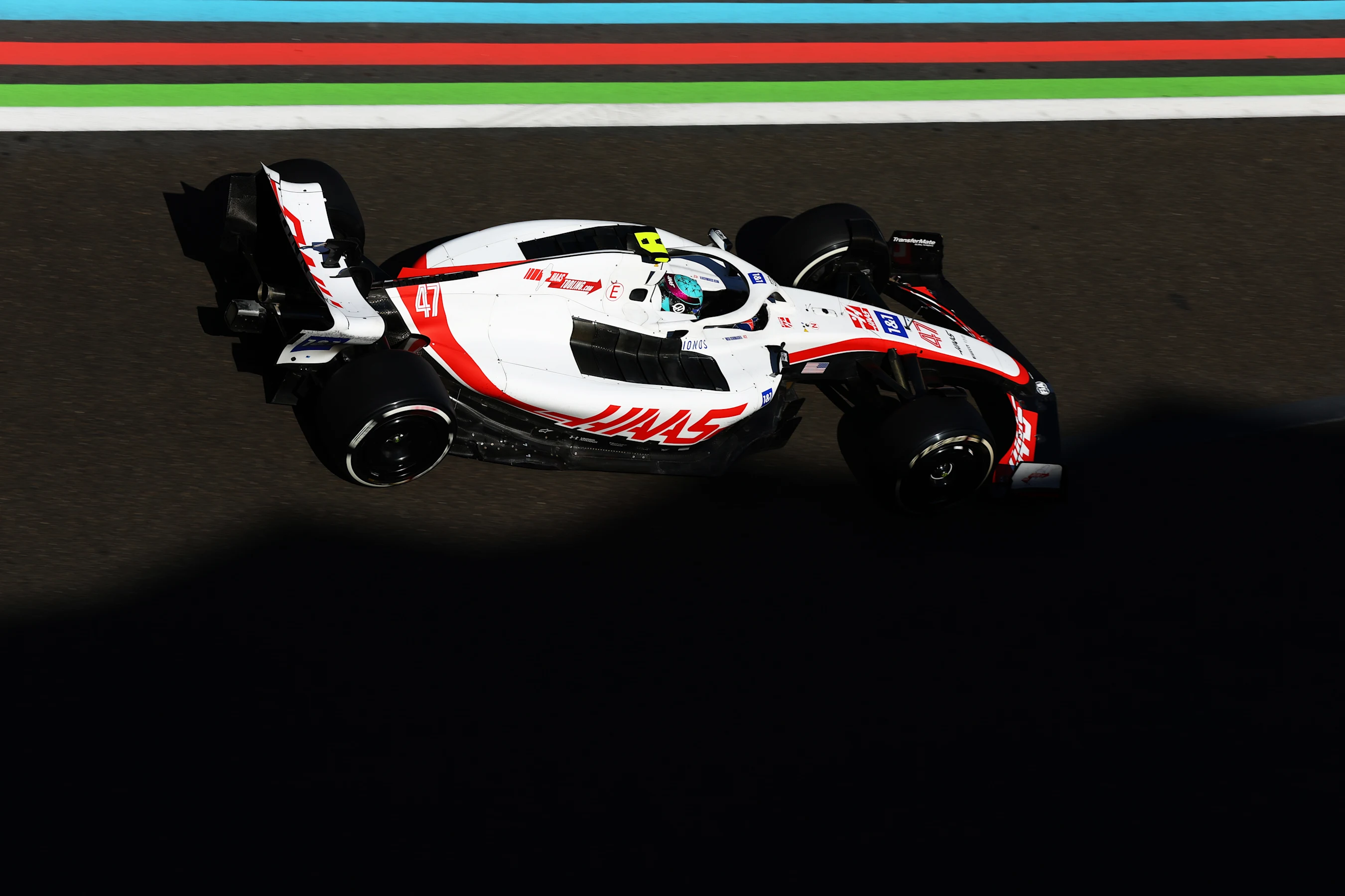 BAKU, AZERBAIJAN - JUNE 12: Mick Schumacher of Germany driving the (47) Haas F1 VF-22 Ferrari on