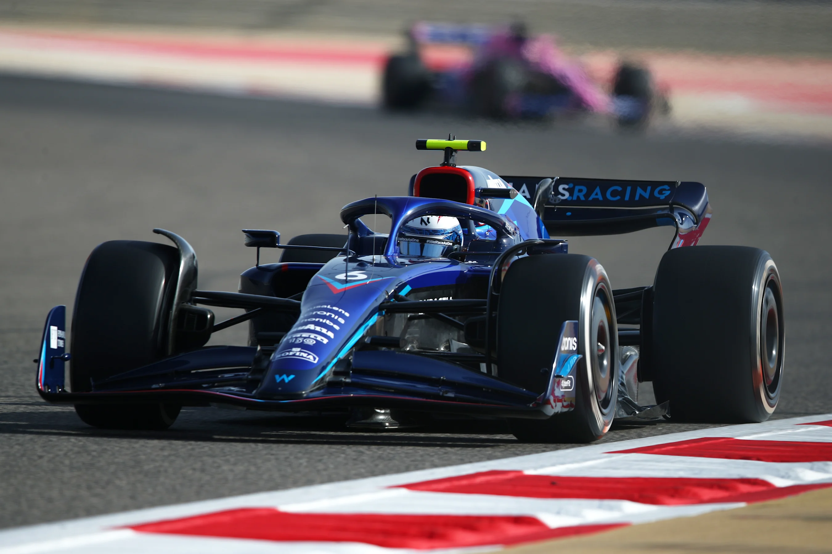 BAHRAIN, BAHRAIN - MARCH 18: Nicholas Latifi of Canada driving the (6) Williams FW44 Mercedes on